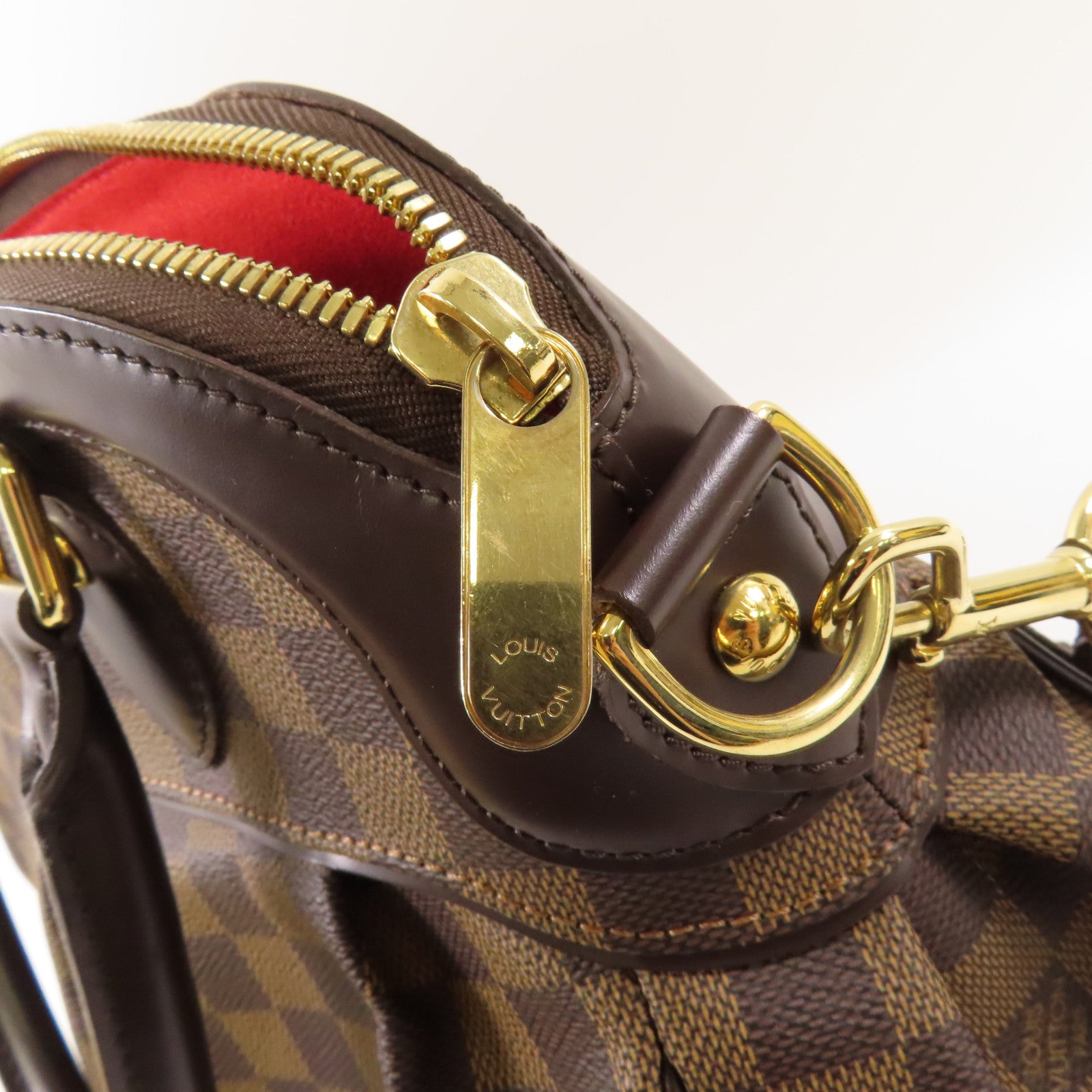 LOUIS VUITTON Damier Trevi PM金扣手挽肩背兩用袋