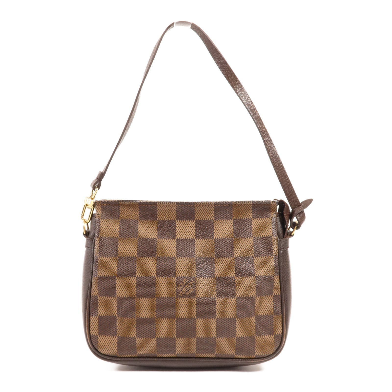 LOUIS VUITTON Damier Trousse Makeup Accessory Pouch金扣手挽袋