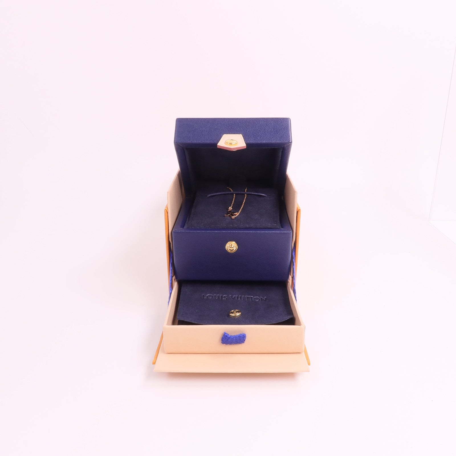 LOUIS VUITTON 18K玫瑰金Idylle Blossom Pendant鑽石項鍊