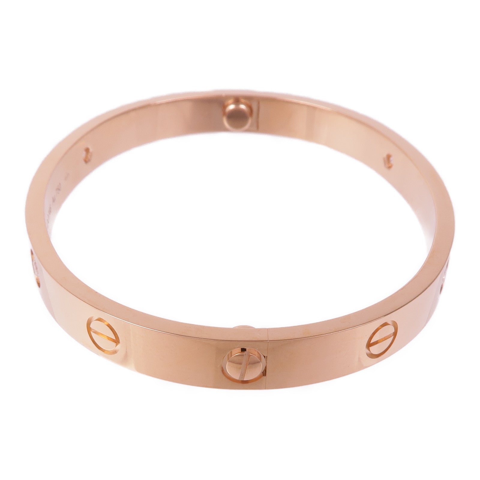 CARTIER 18K玫瑰金Love Bracelet 4P Diamond鑽石手鐲Cartier#17