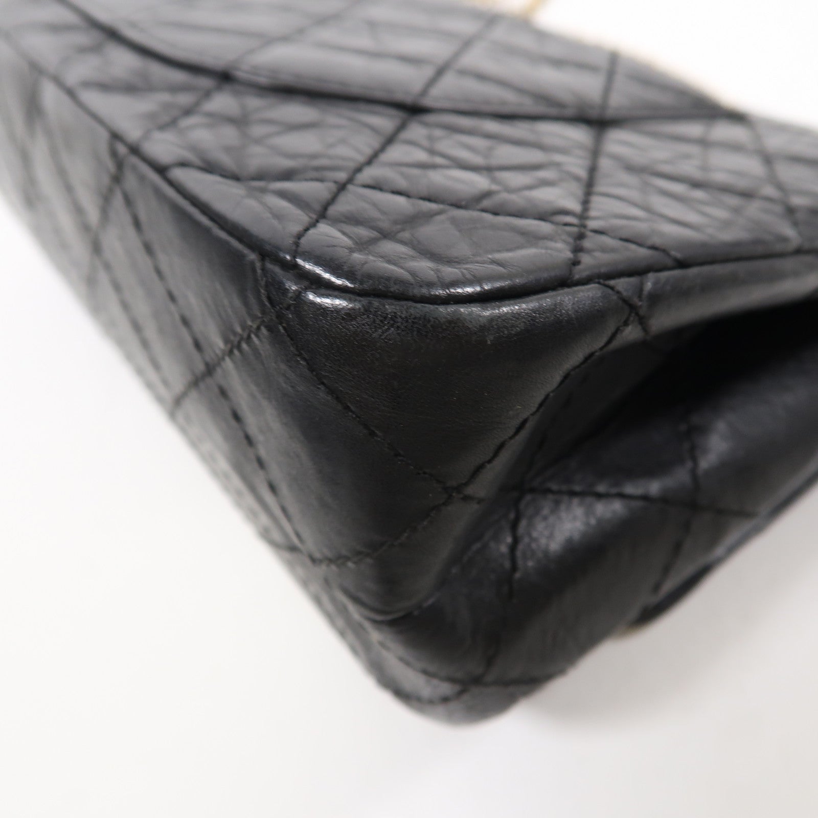 CHANEL 牛皮皮革2.55金扣鏈帶肩背袋