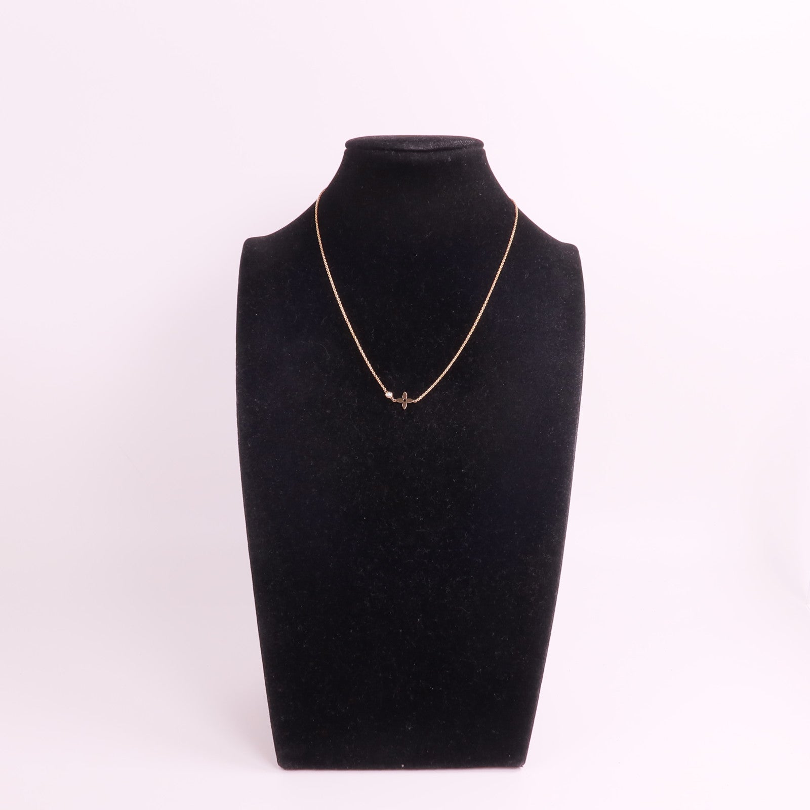 LOUIS VUITTON 18K玫瑰金Idylle Blossom Pendant鑽石項鍊