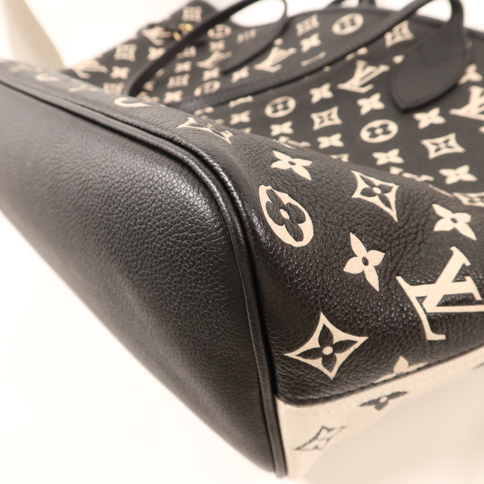 LOUIS VUITTON Monogram Empreinte Neverfull MM金扣手挽袋