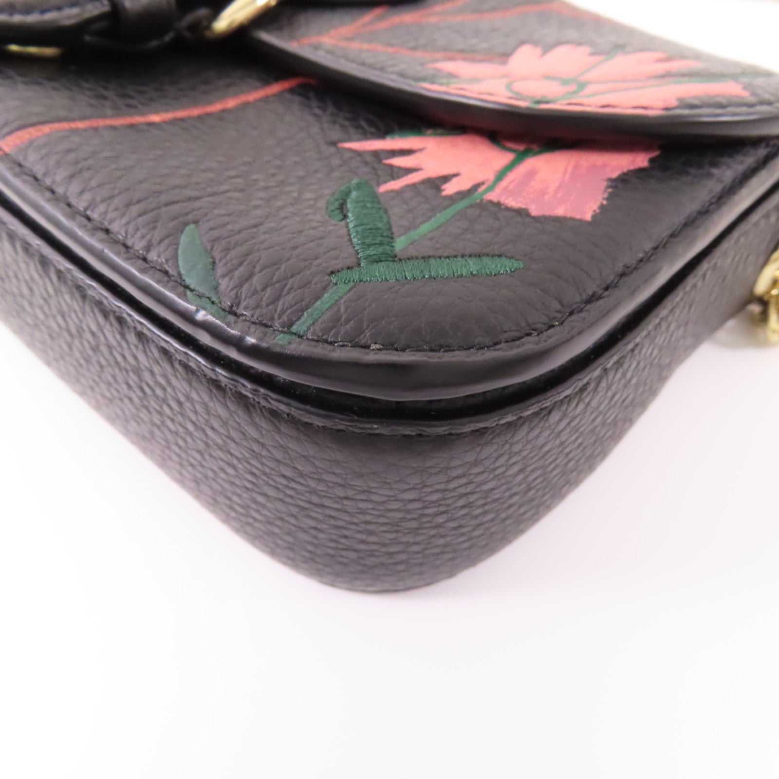 COACH 牛皮皮革Shoulder Bag金扣鏈帶肩背袋