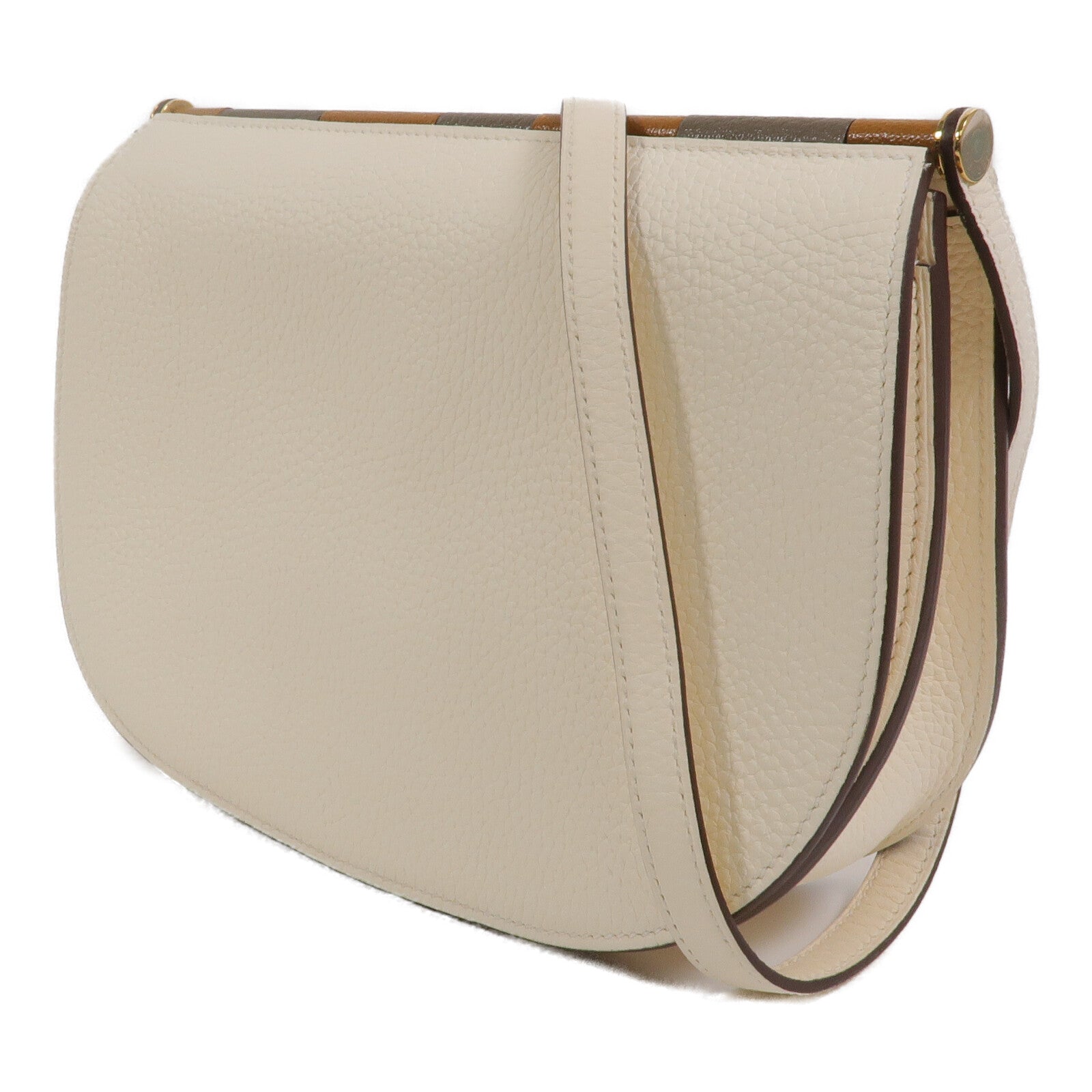 HERMES 【激減優惠】Clemence皮革Sac Saut 25肩背袋Nata