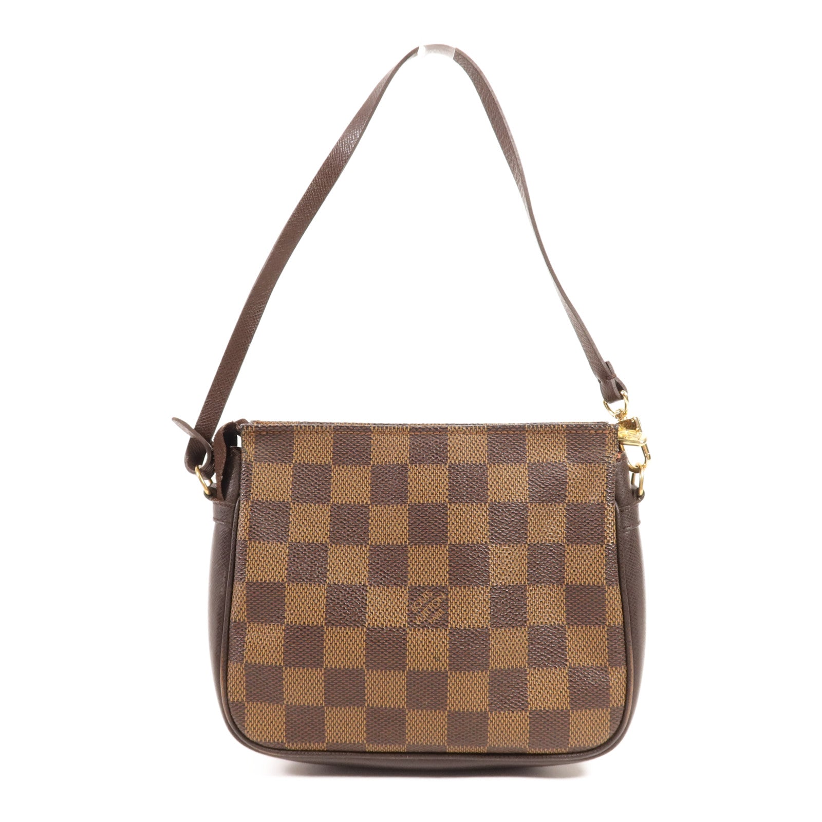 LOUIS VUITTON Damier Trousse Makeup Accessory Pouch金扣手挽袋