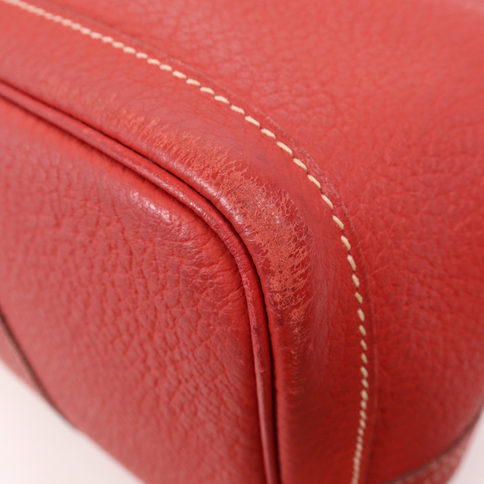 HERMES Negonda皮革Garden Party PM銀扣手挽袋Rouge Casaque