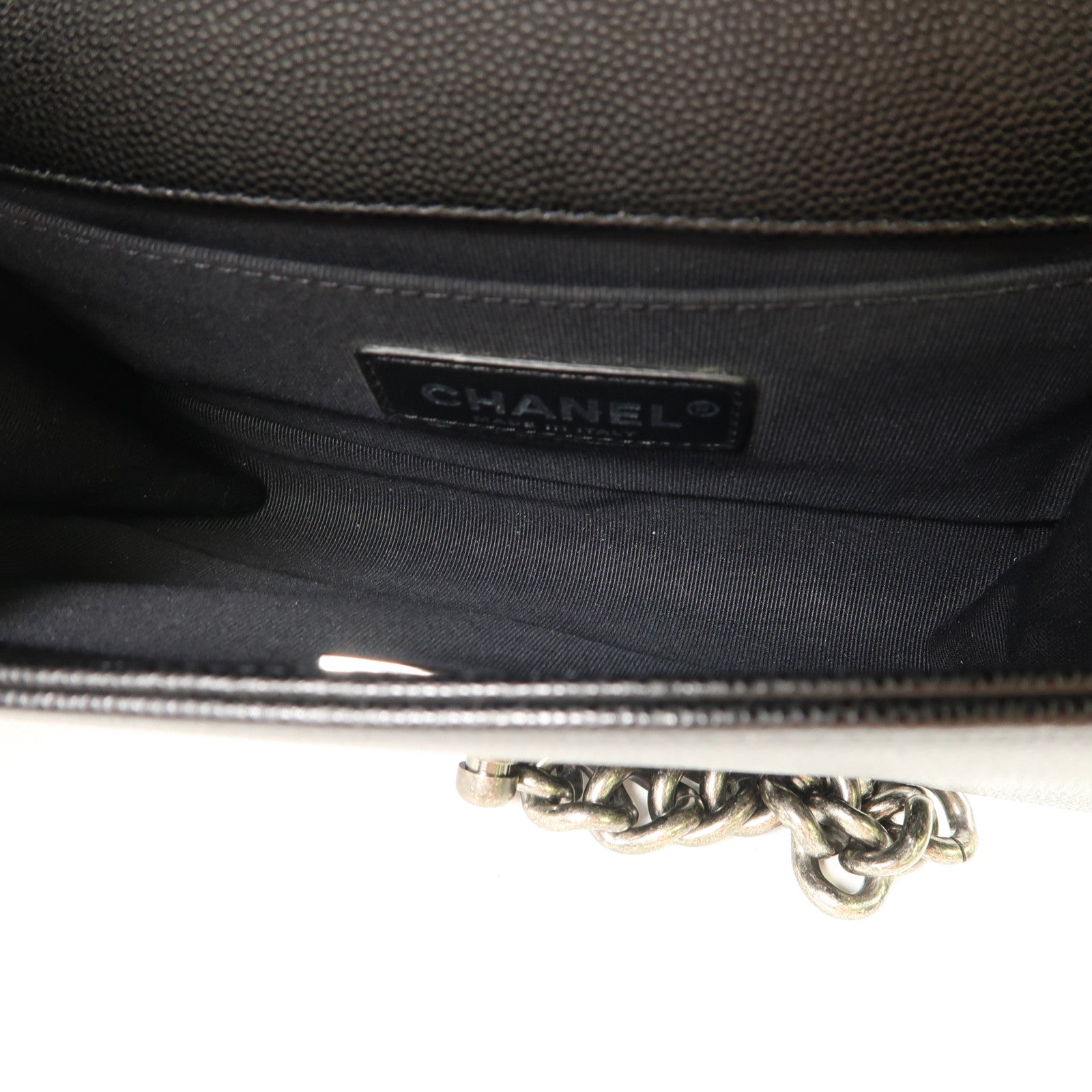 CHANEL 牛皮皮革Boy 20鏈帶肩背袋