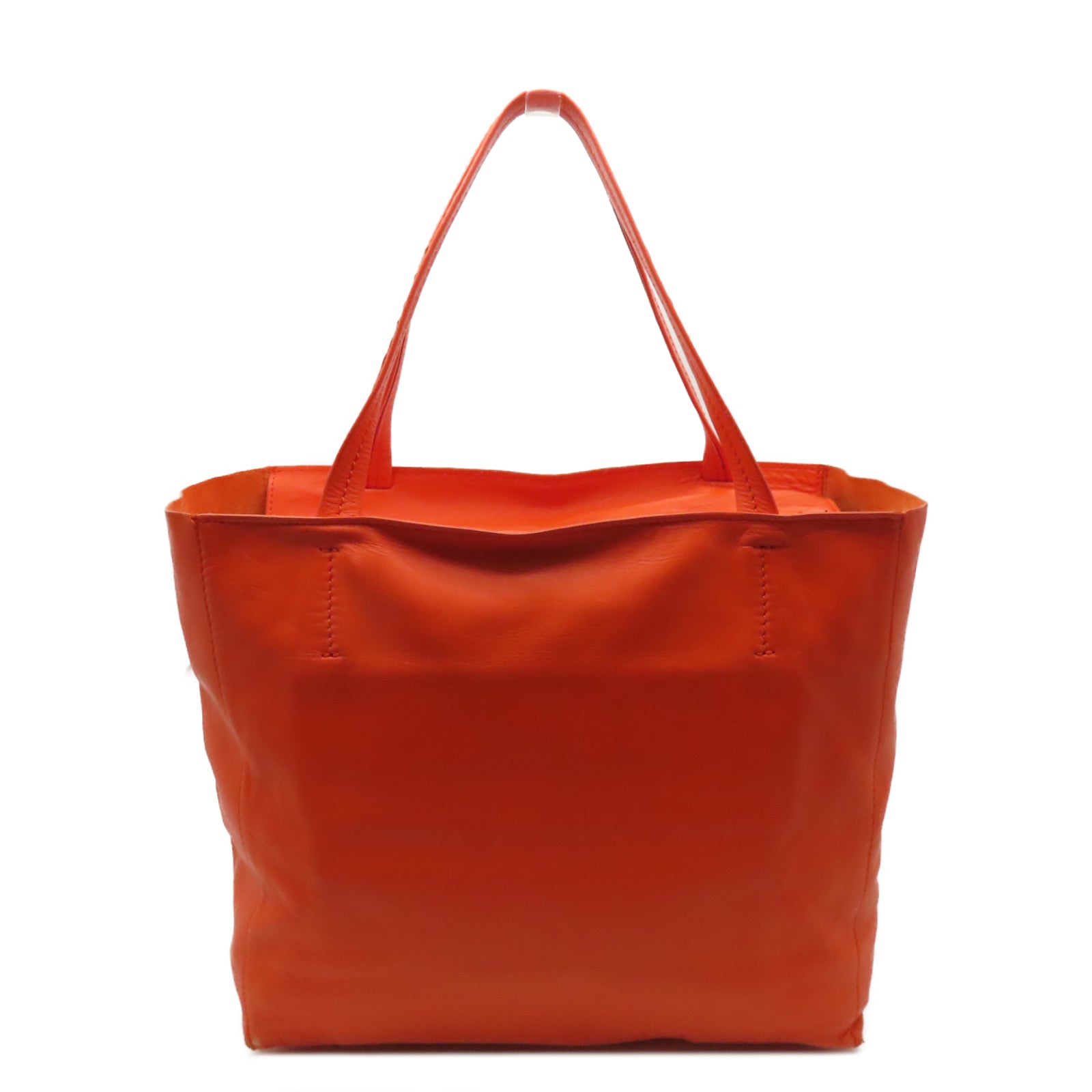 CELINE 【激減優惠】羊皮皮革Shoulder Bag金扣肩背袋橙色