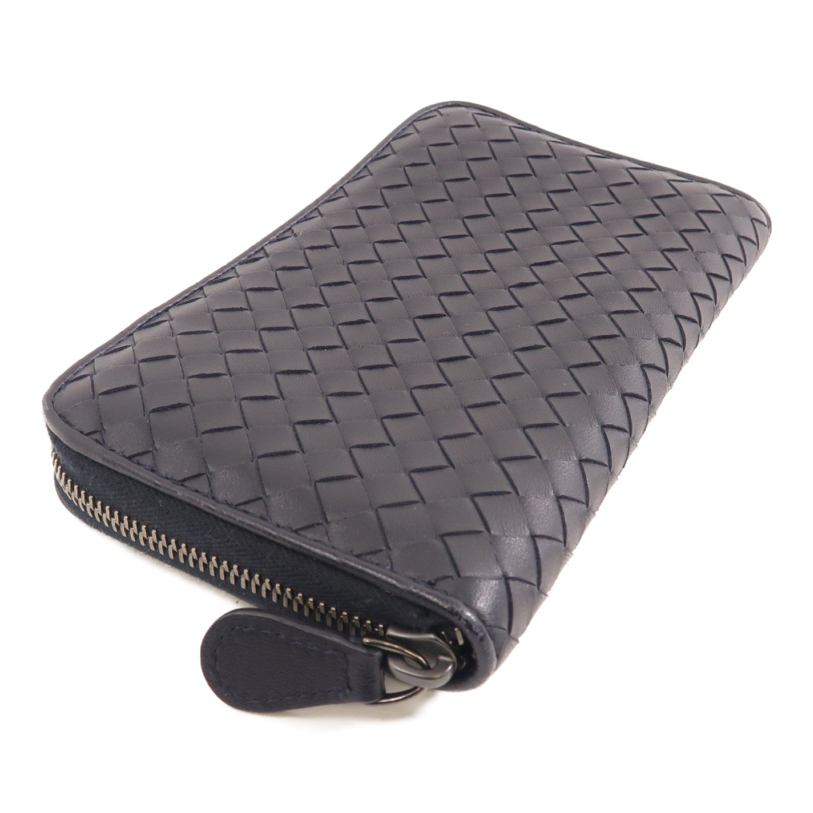 BOTTEGA VENETA 織紋皮革Zipped Long Wallet長錢包黑色
