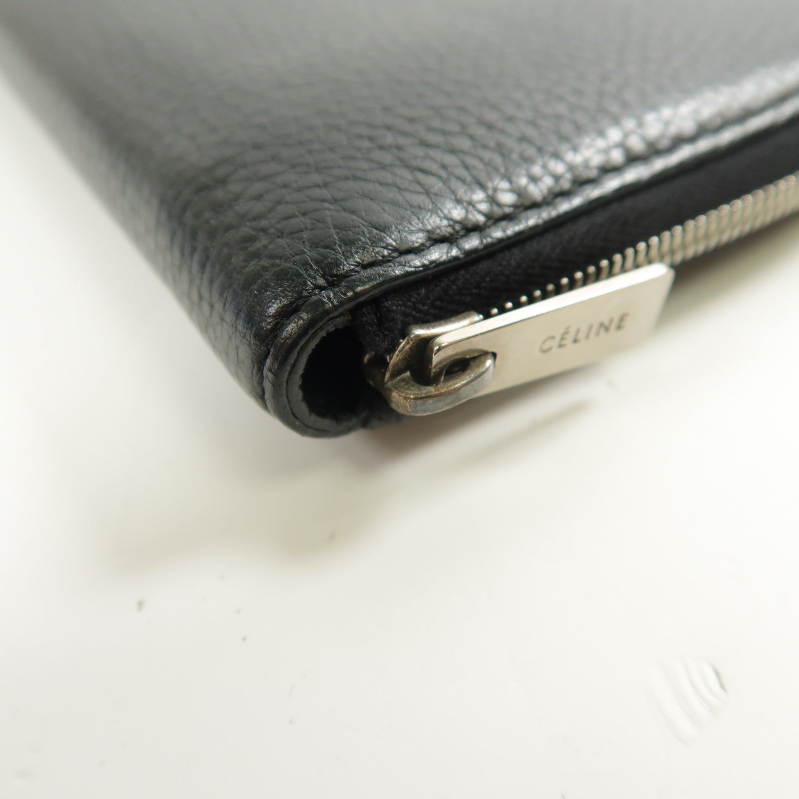 CELINE 牛皮皮革Long Wallet銀扣長錢包