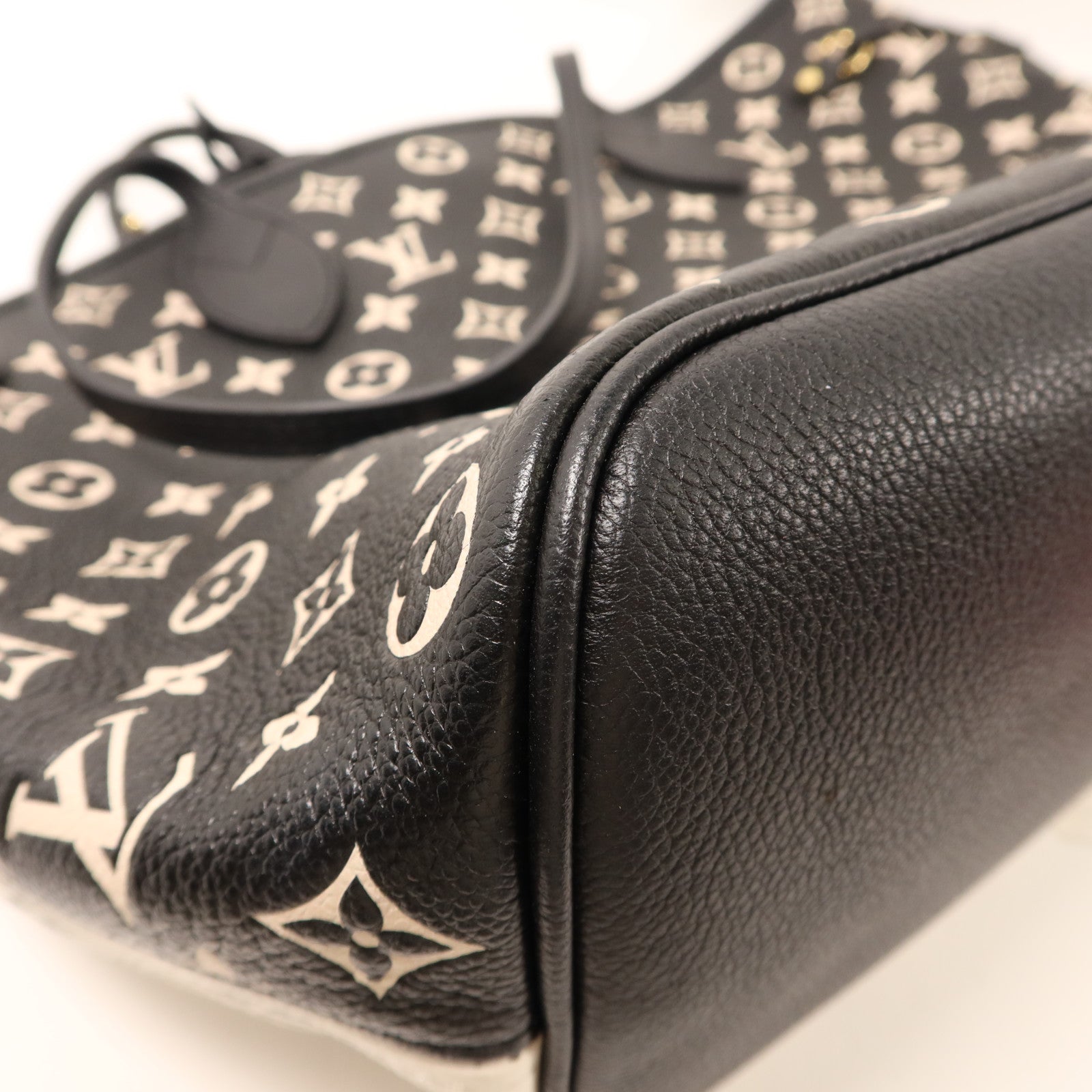 LOUIS VUITTON Monogram Empreinte Neverfull MM金扣手挽袋