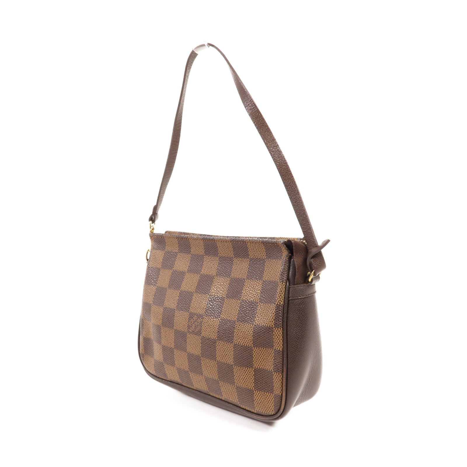 LOUIS VUITTON Damier Trousse Makeup Accessory Pouch金扣手挽袋