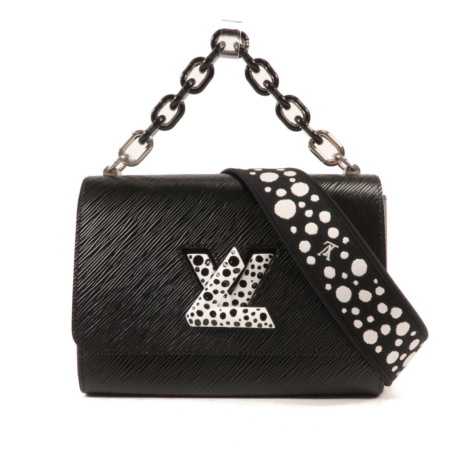 LOUIS VUITTON Epi LV x YK Twist MM銀扣手挽肩背兩用袋