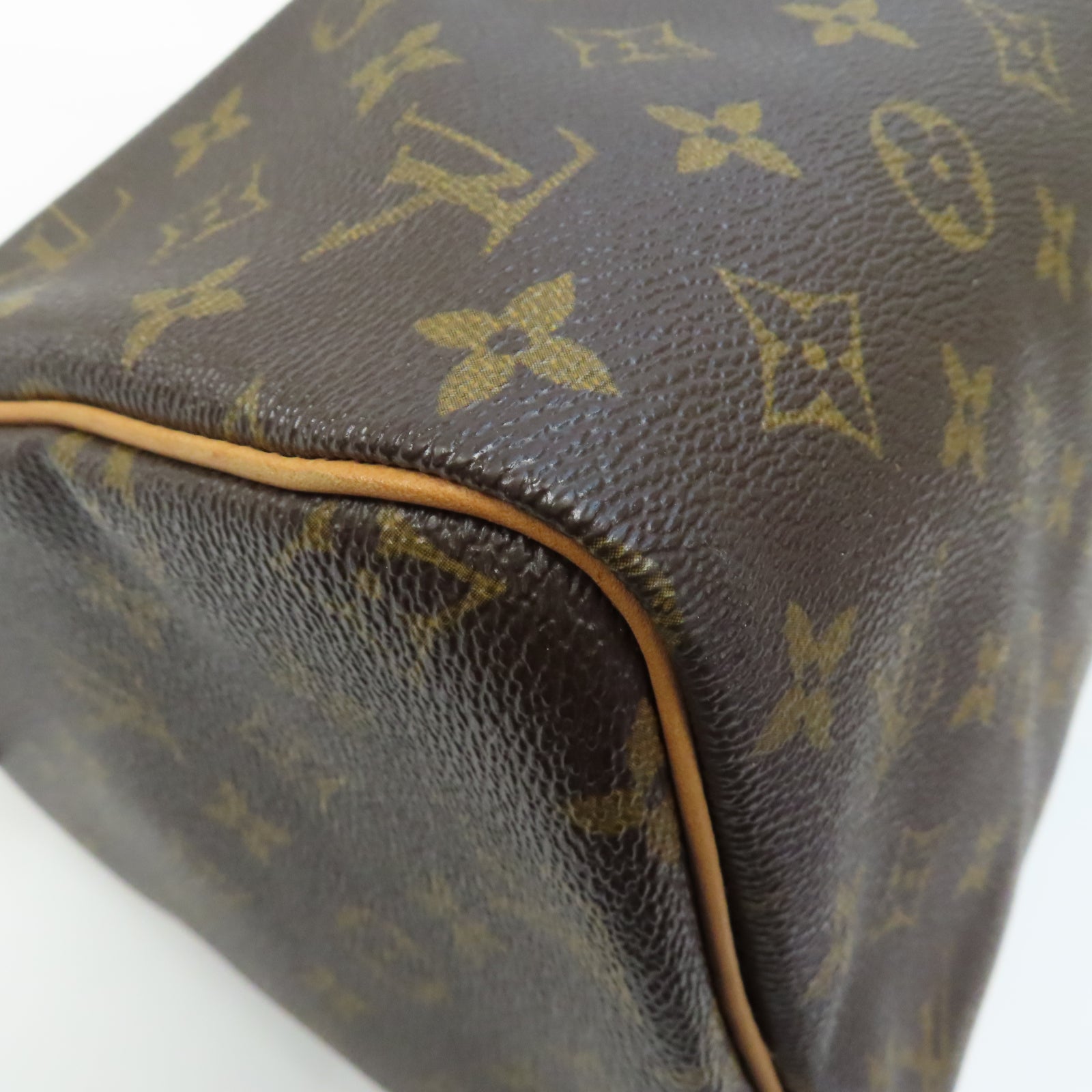 LOUIS VUITTON Monogram Speedy 30金扣手挽袋啡色