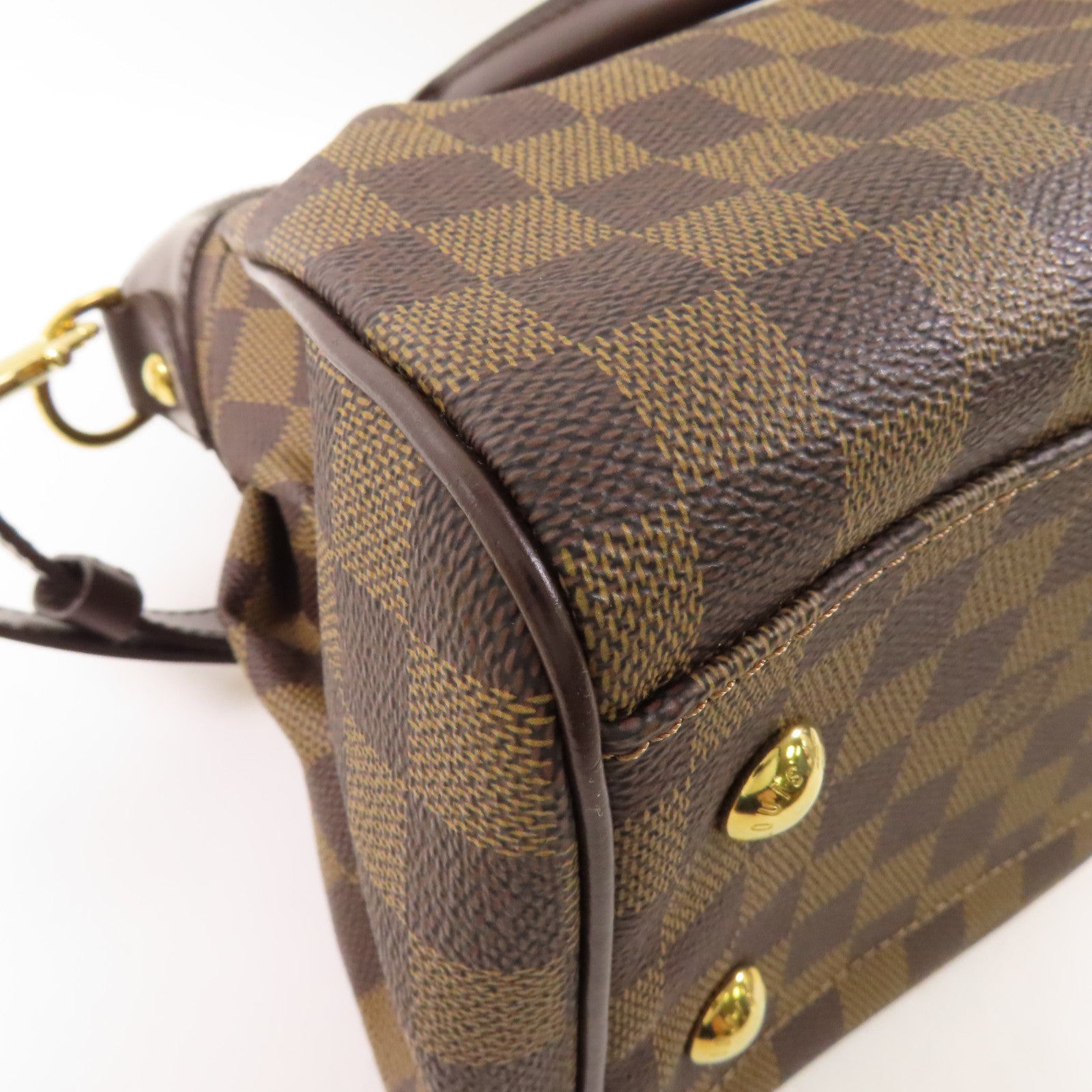 LOUIS VUITTON Damier Trevi PM金扣手挽肩背兩用袋