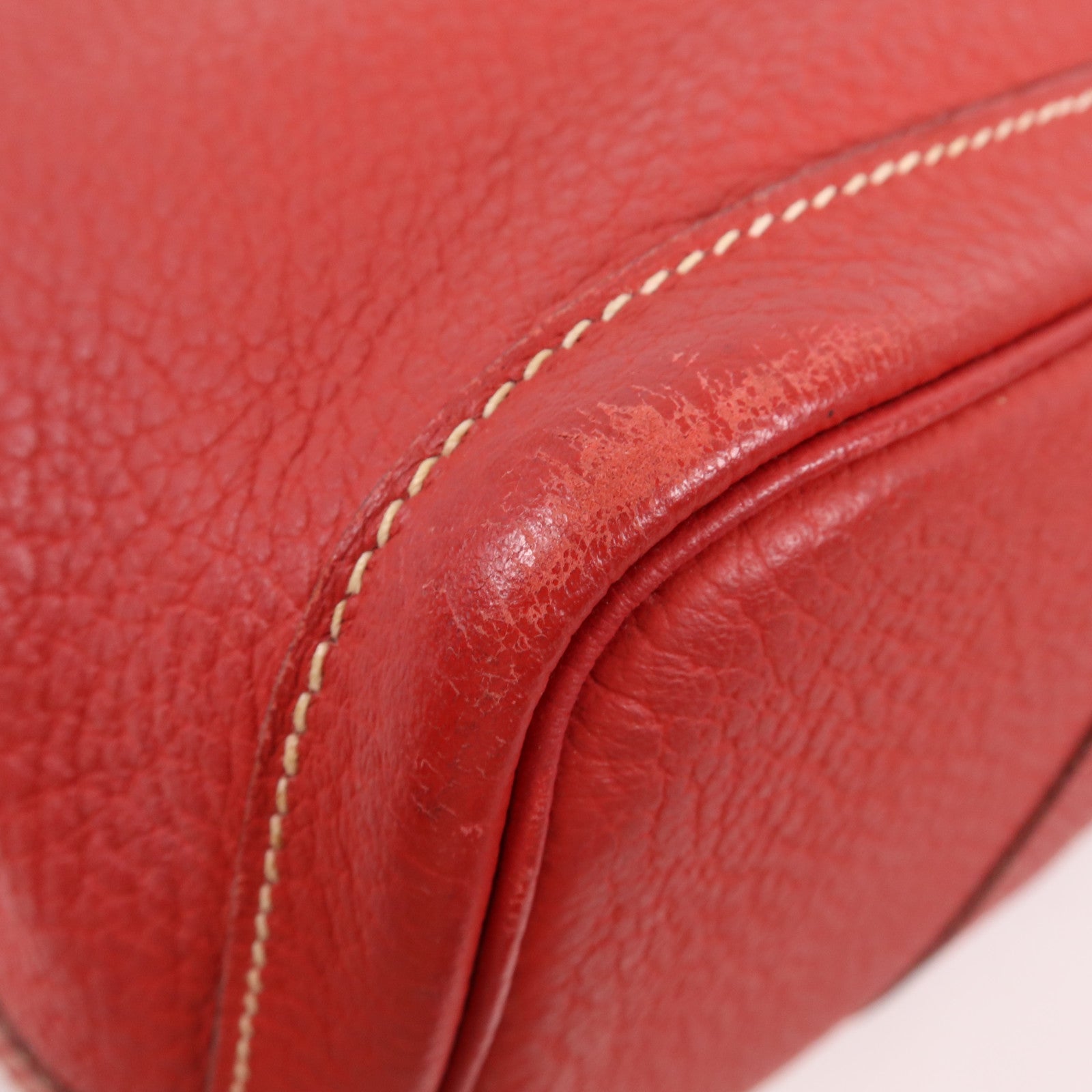 HERMES Negonda皮革Garden Party PM銀扣手挽袋Rouge Casaque