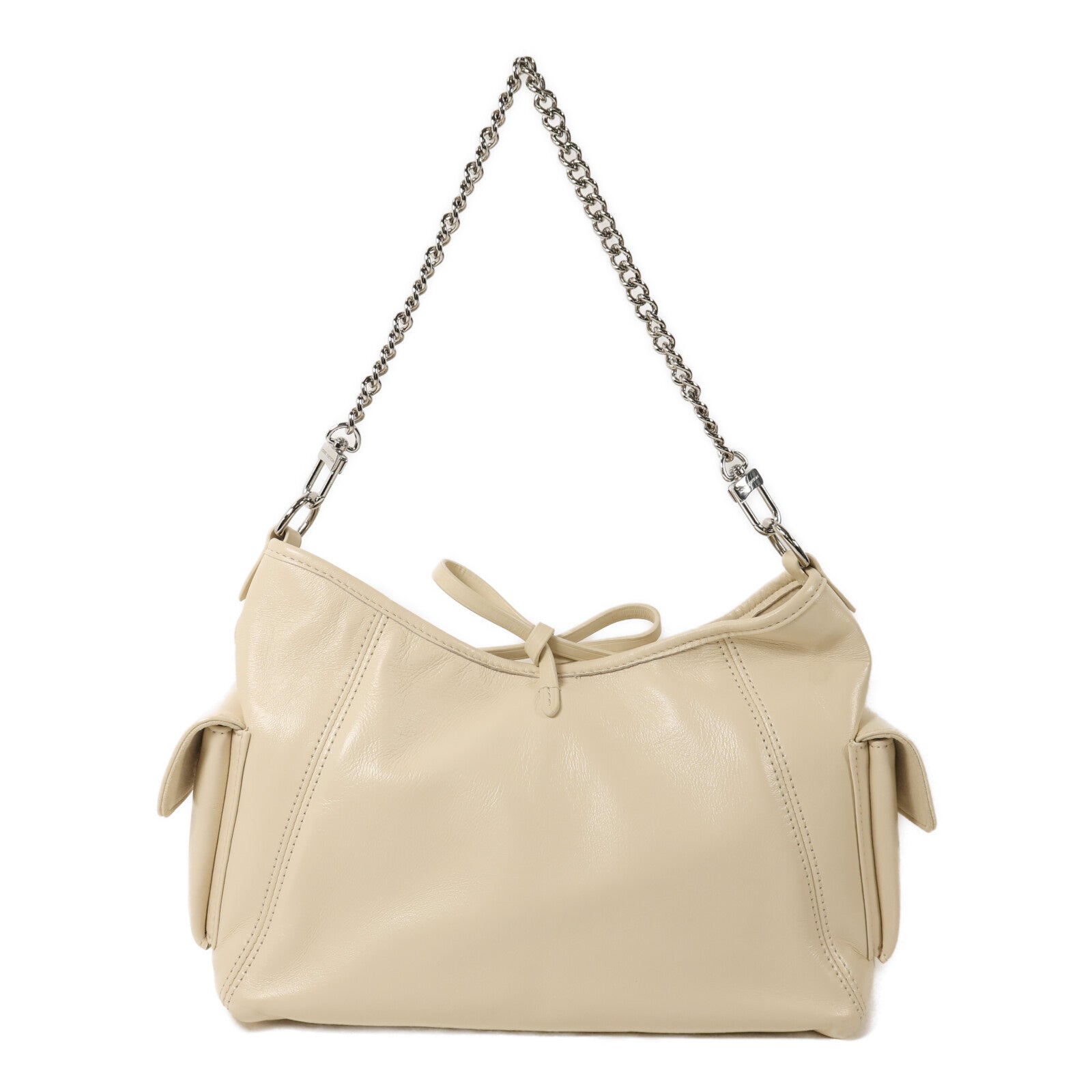 LOUIS VUITTON 羊皮皮革/Monogram CarryAll Cargo Vibe PM銀扣鏈帶手挽肩背兩用袋