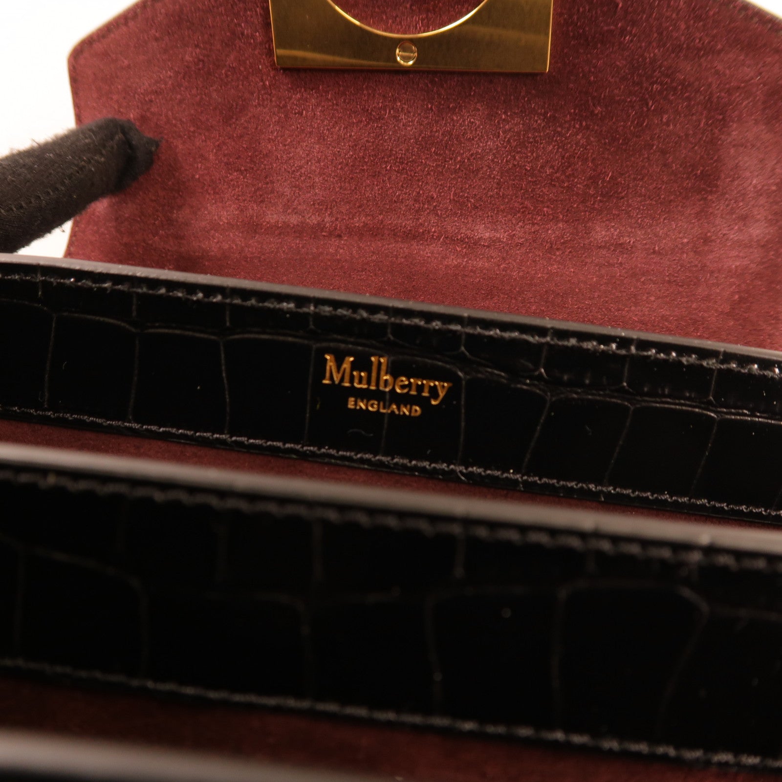 MULBERRY 皮革2Way Shoulder金扣手挽肩背兩用袋