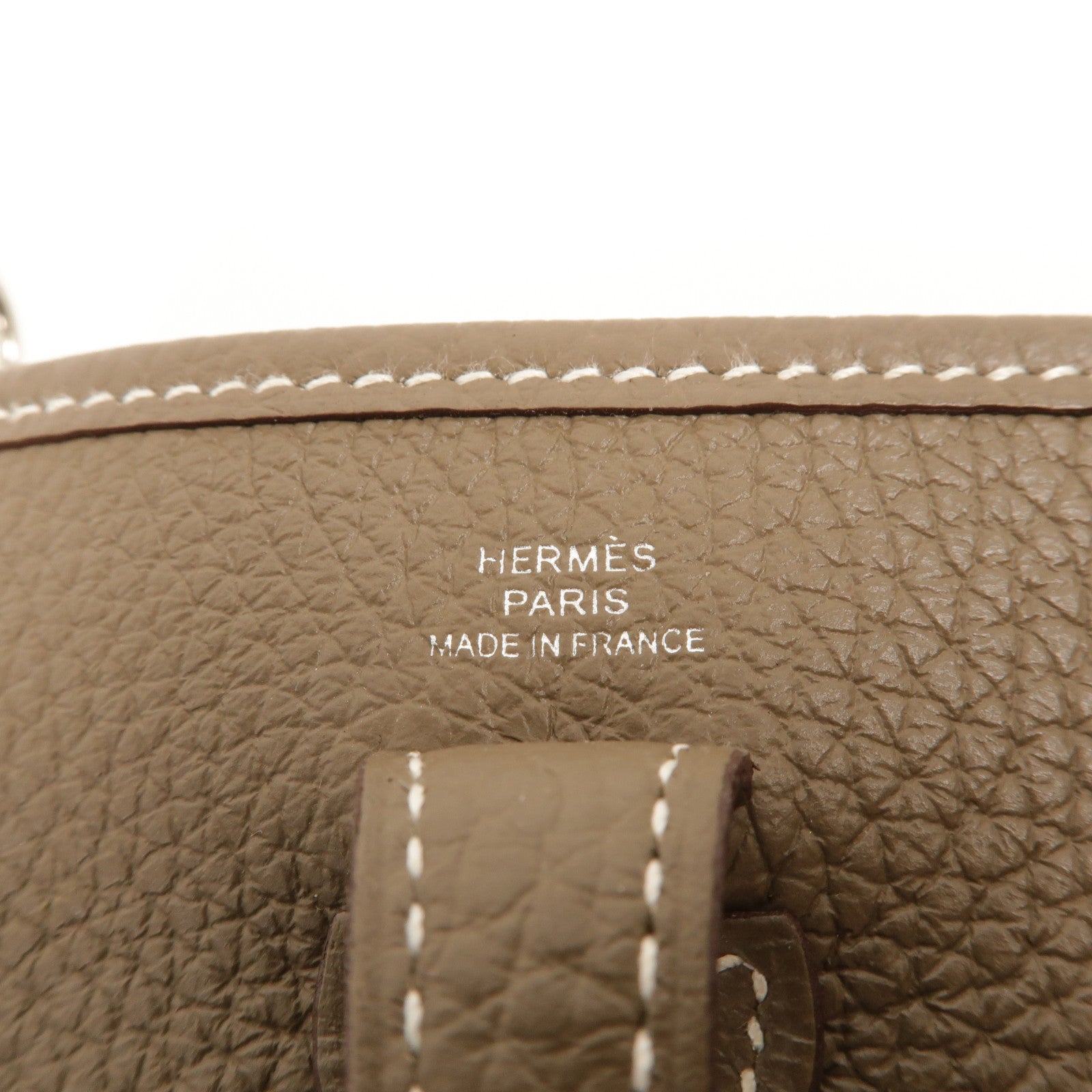 HERMES Clemence皮革Evelyne TPM肩背袋Etoupe