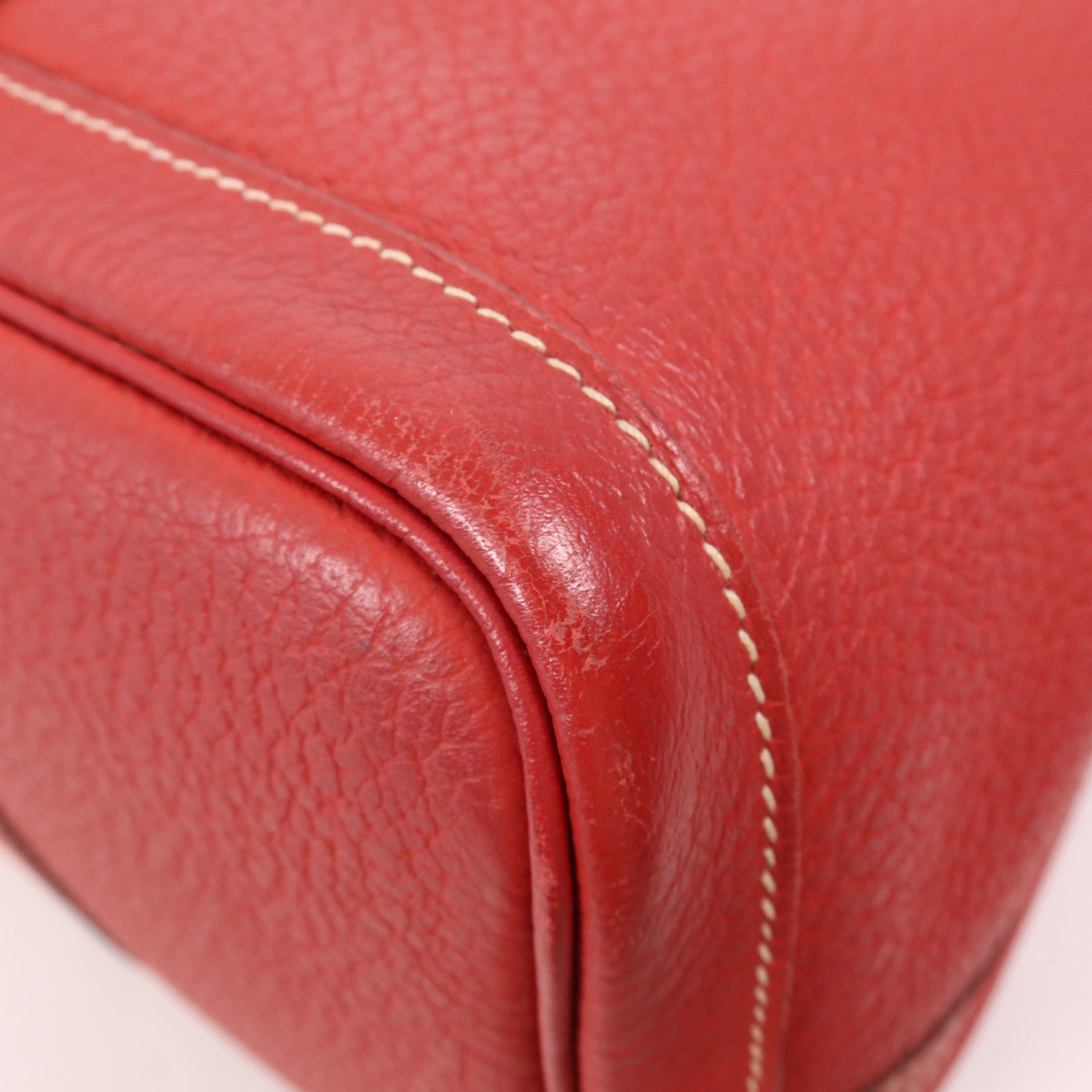 HERMES Negonda皮革Garden Party PM銀扣手挽袋Rouge Casaque