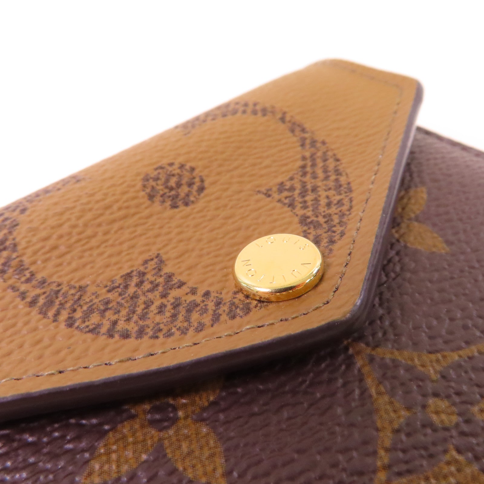 LOUIS VUITTON Monogram Zoe Mini Wallet金扣迷你錢包啡色