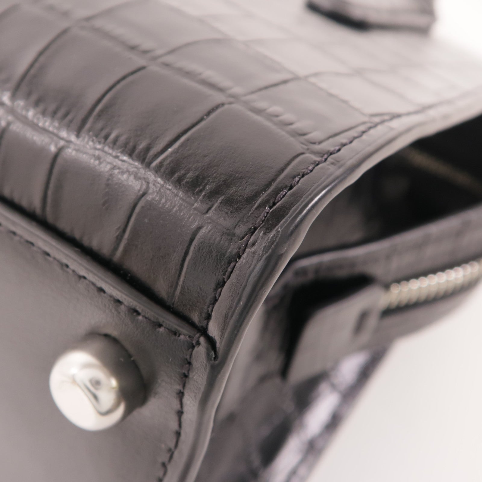 COACH 皮革Tote Bag銀扣手挽袋