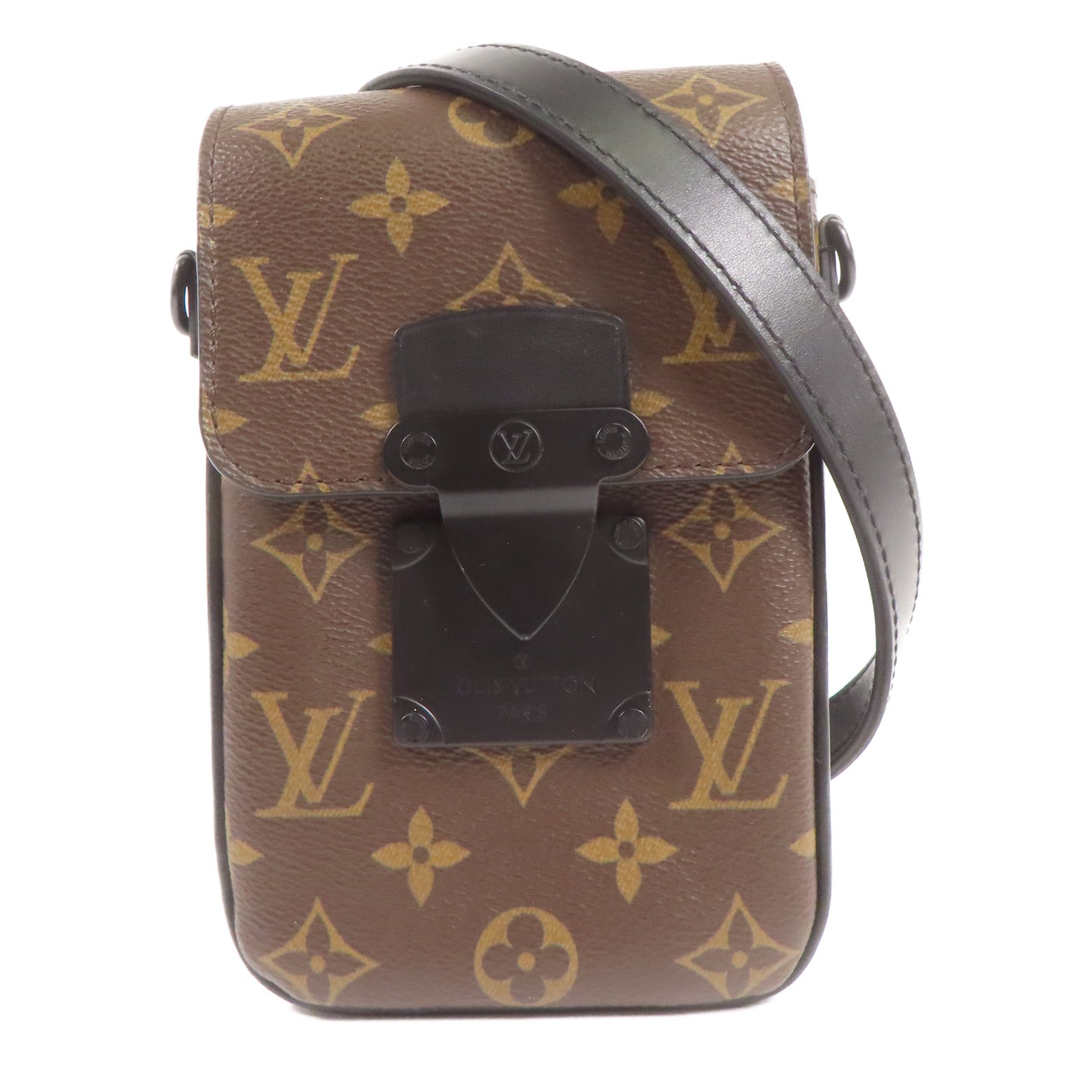 LOUIS VUITTON Monogram Macassar S-Lock Vertical Wearable肩背袋