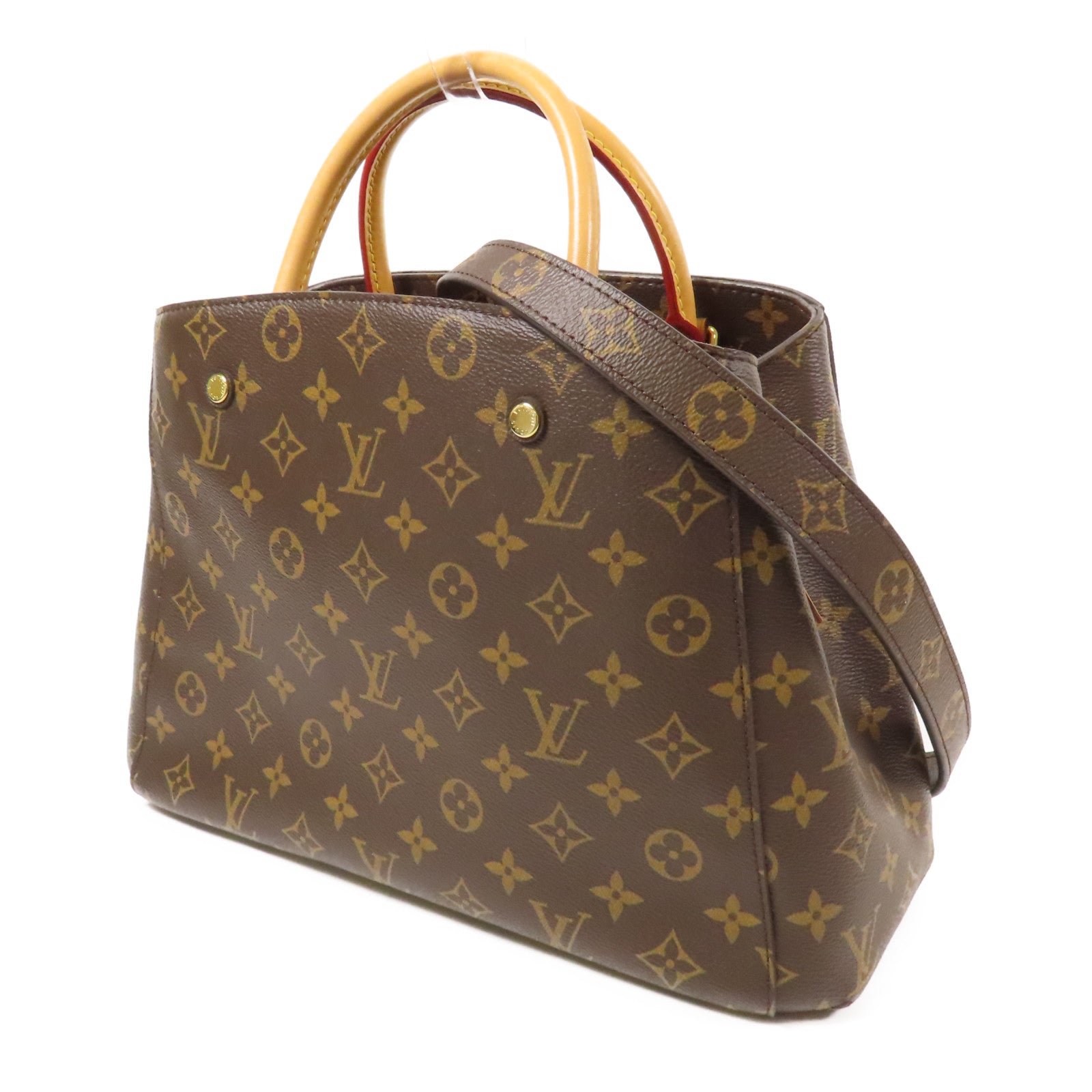 LOUIS VUITTON Monogram Montaigne MM金扣手挽肩背兩用袋