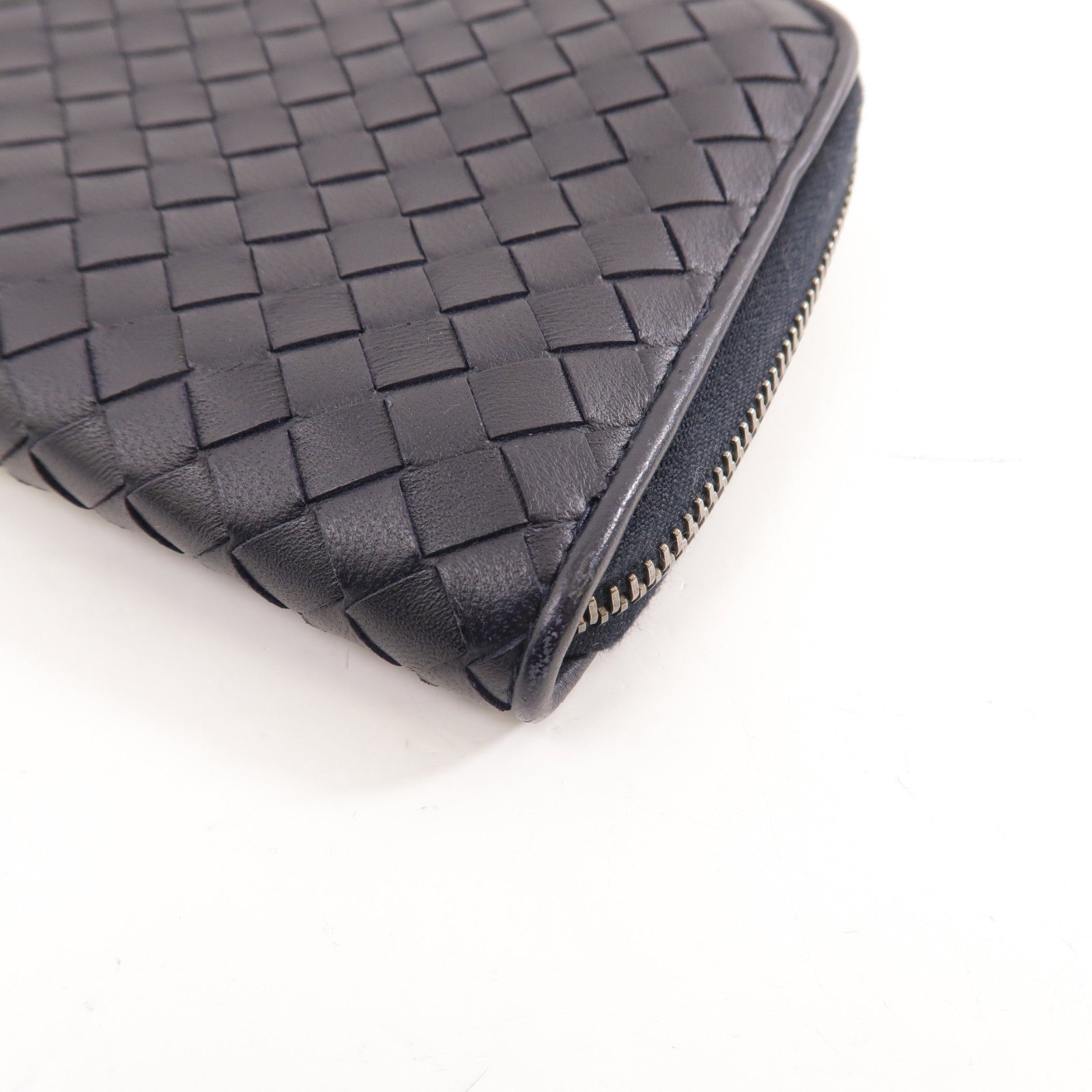 BOTTEGA VENETA 織紋皮革Zipped Long Wallet長錢包黑色
