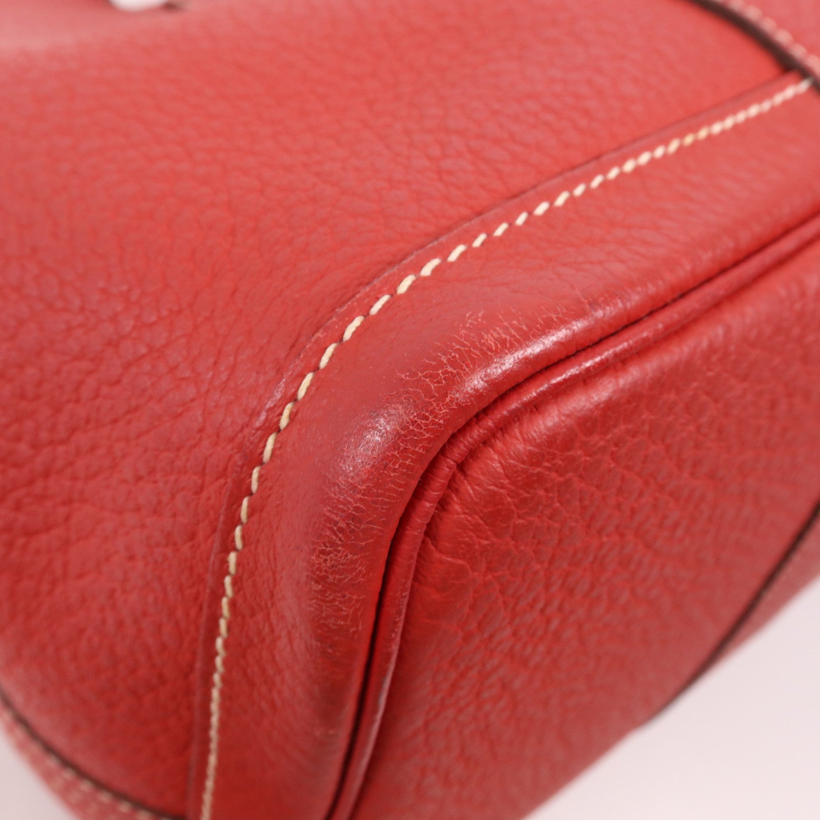 HERMES Negonda皮革Garden Party PM銀扣手挽袋Rouge Casaque