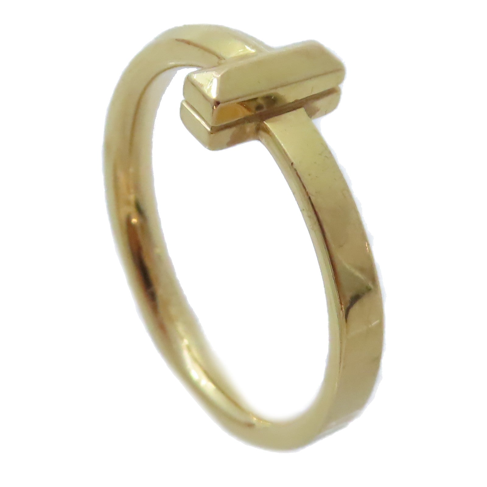 TIFFANY＆CO 18K黃金T Ring戒指US#6.5