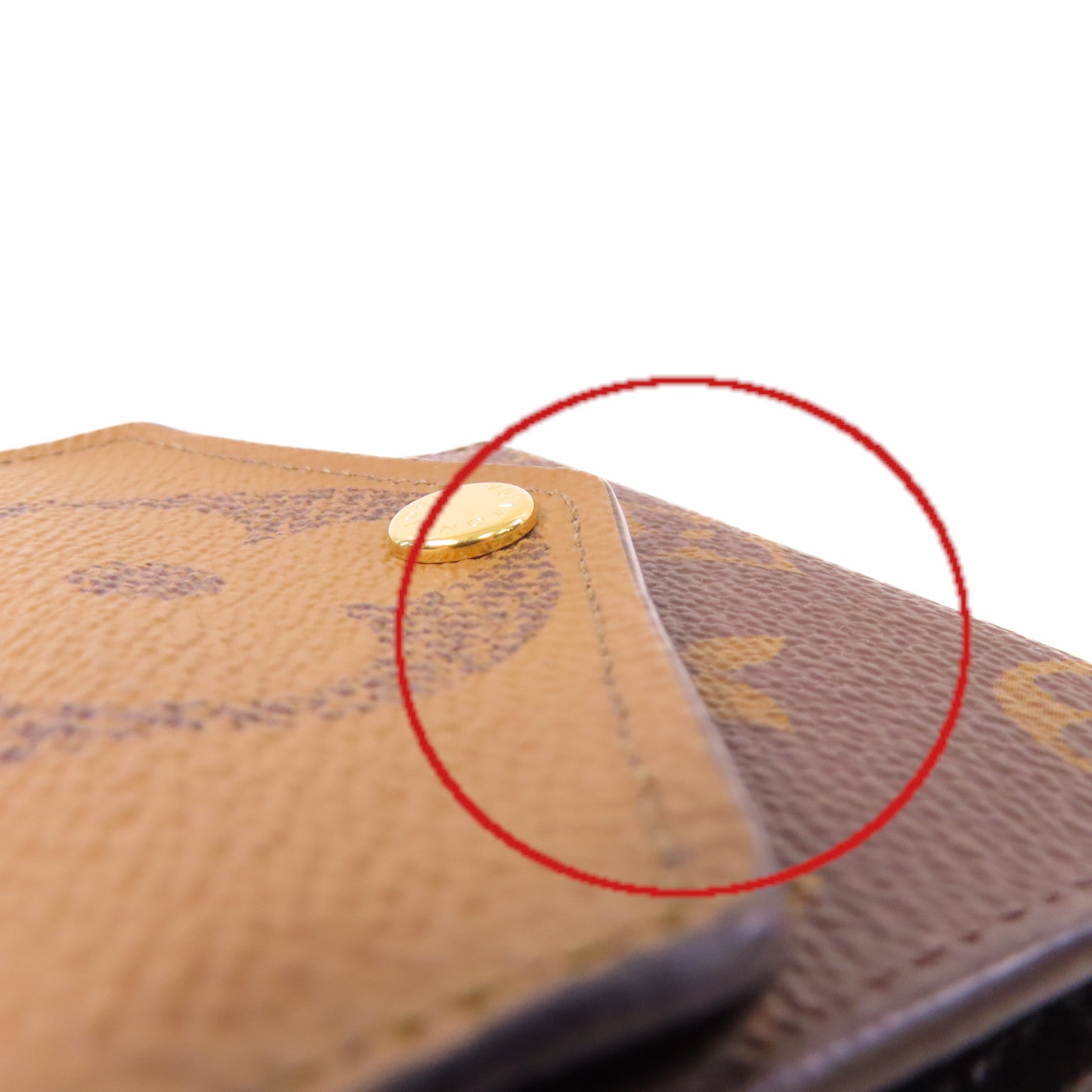 LOUIS VUITTON Monogram Zoe Mini Wallet金扣迷你錢包啡色