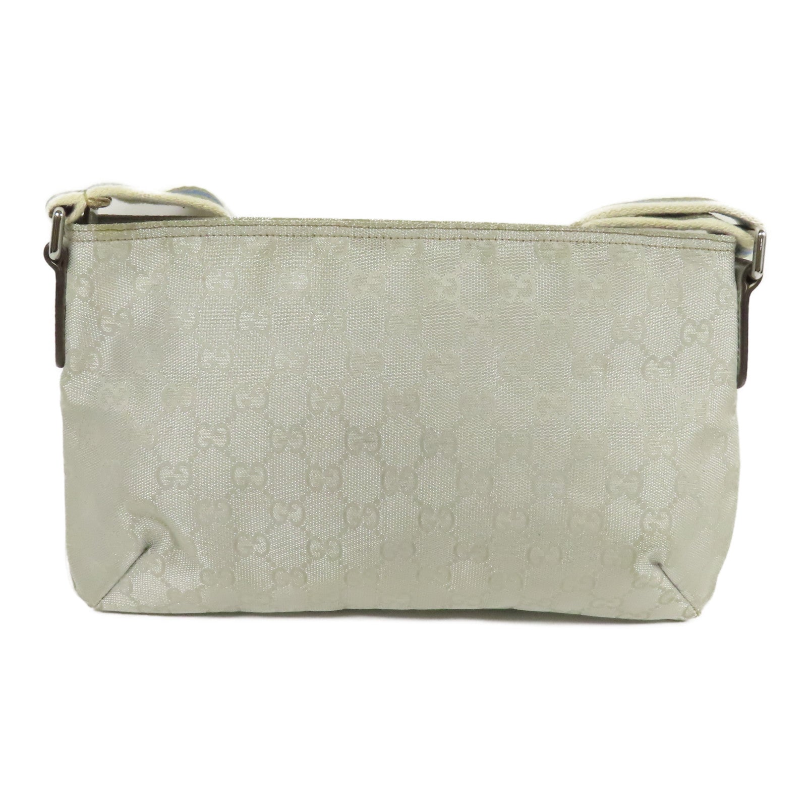 GUCCI 帆布Shoulder Bag銀扣肩背袋