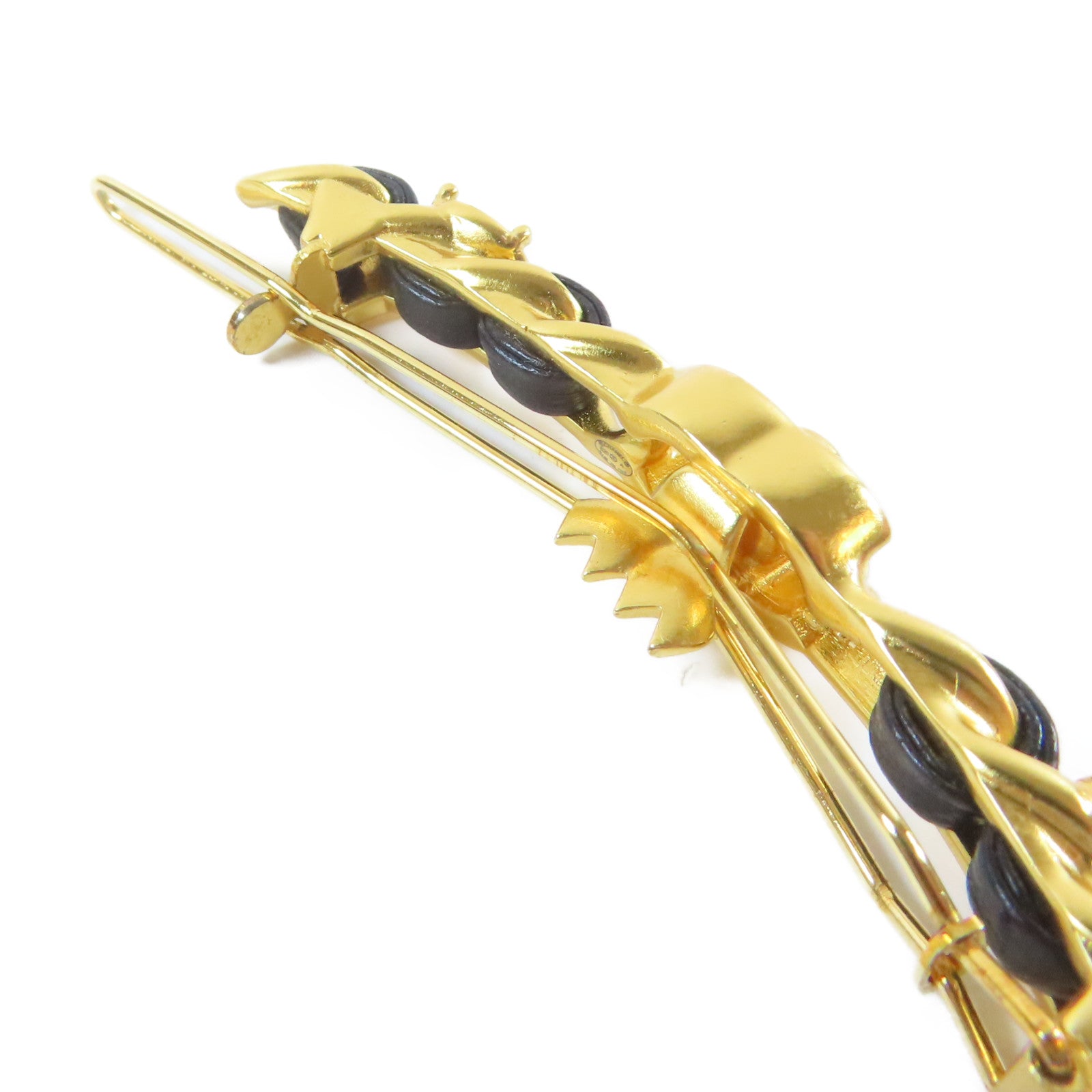 CHANEL 金屬Hair Clip髮夾金色/黑色