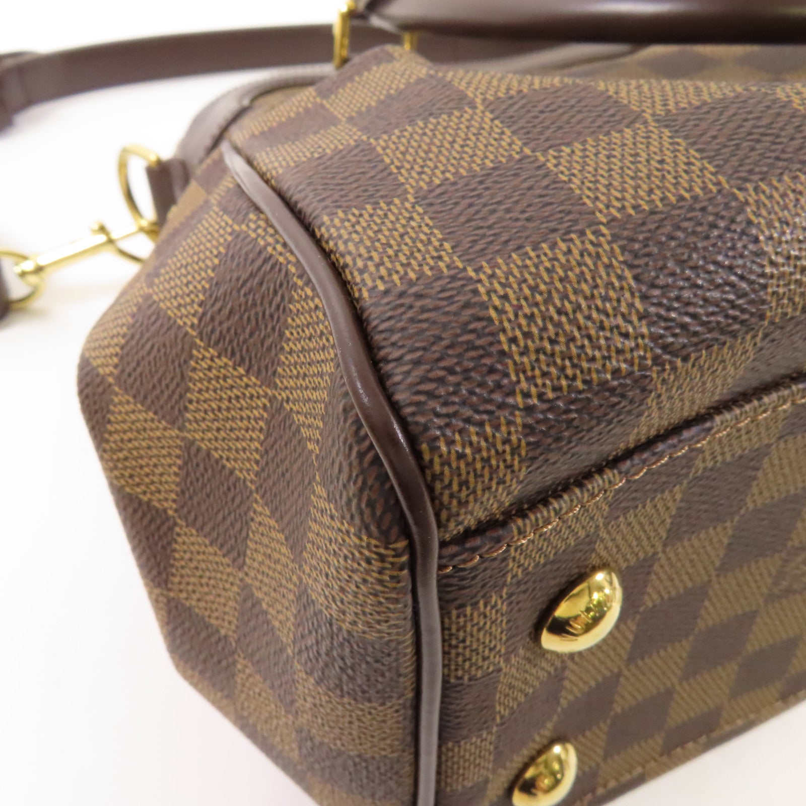 LOUIS VUITTON Damier Trevi PM金扣手挽肩背兩用袋
