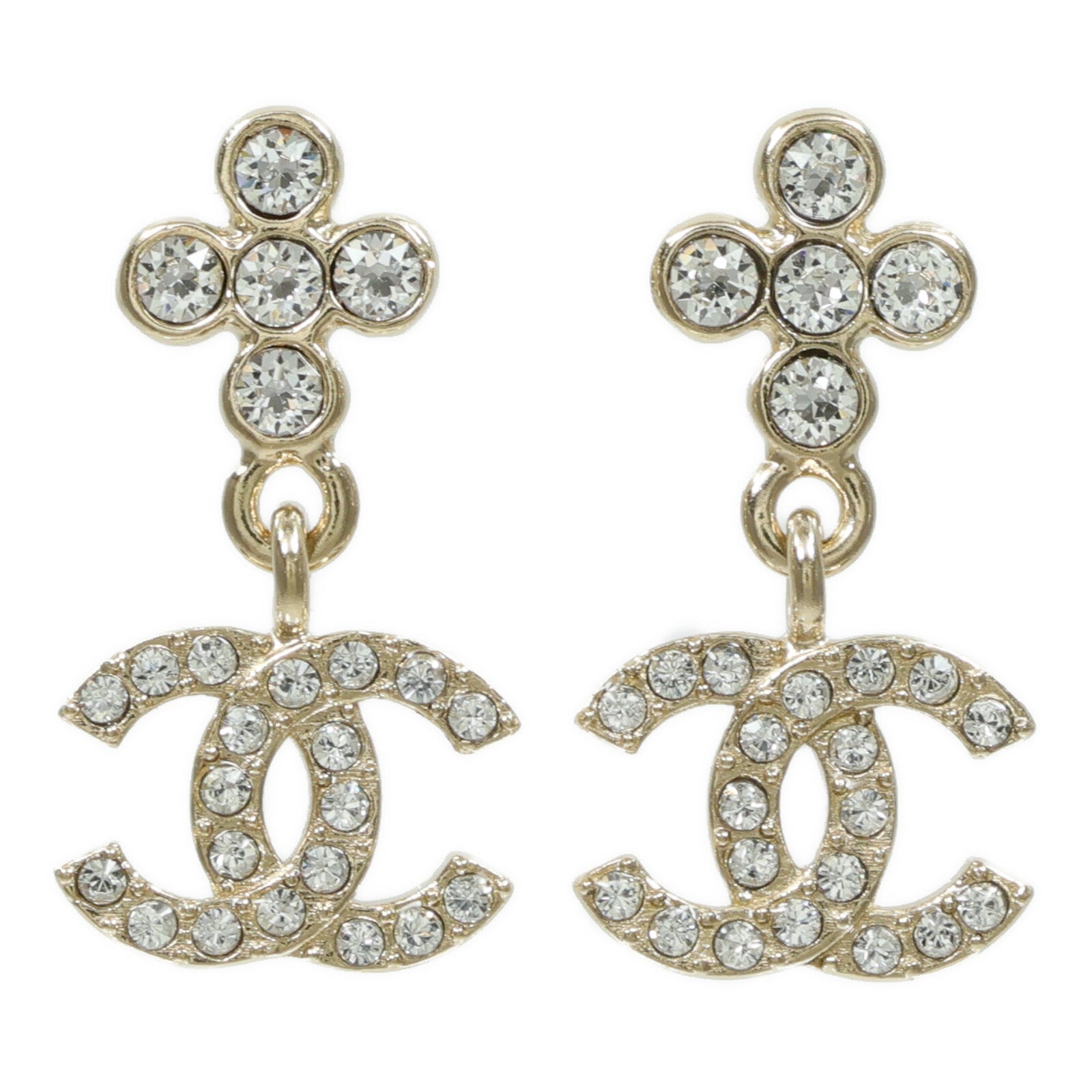 CHANEL 金屬/水鑽Earrings耳環