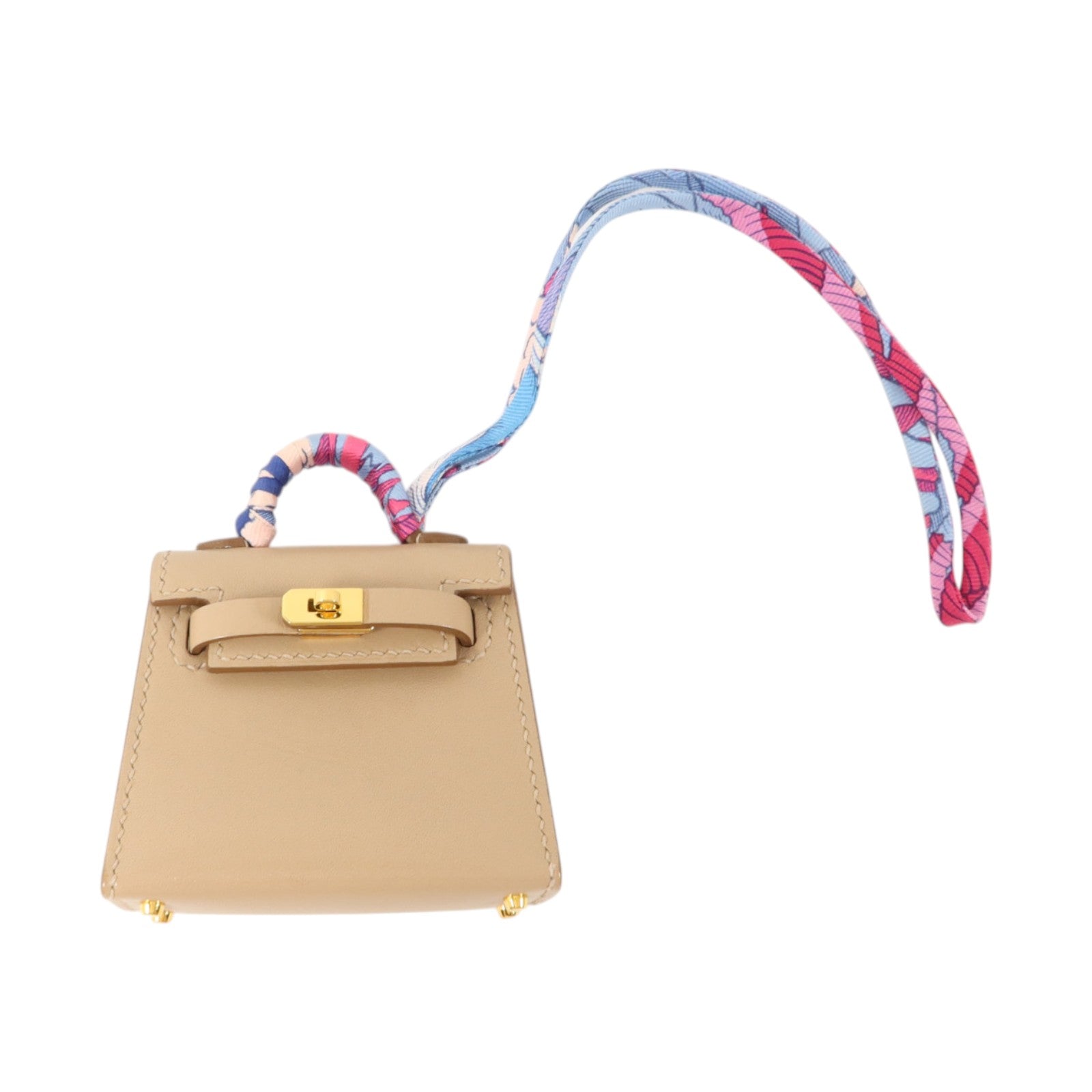 HERMES Tadelakt皮革 Kelly Twilly Bag Charm掛飾Argile