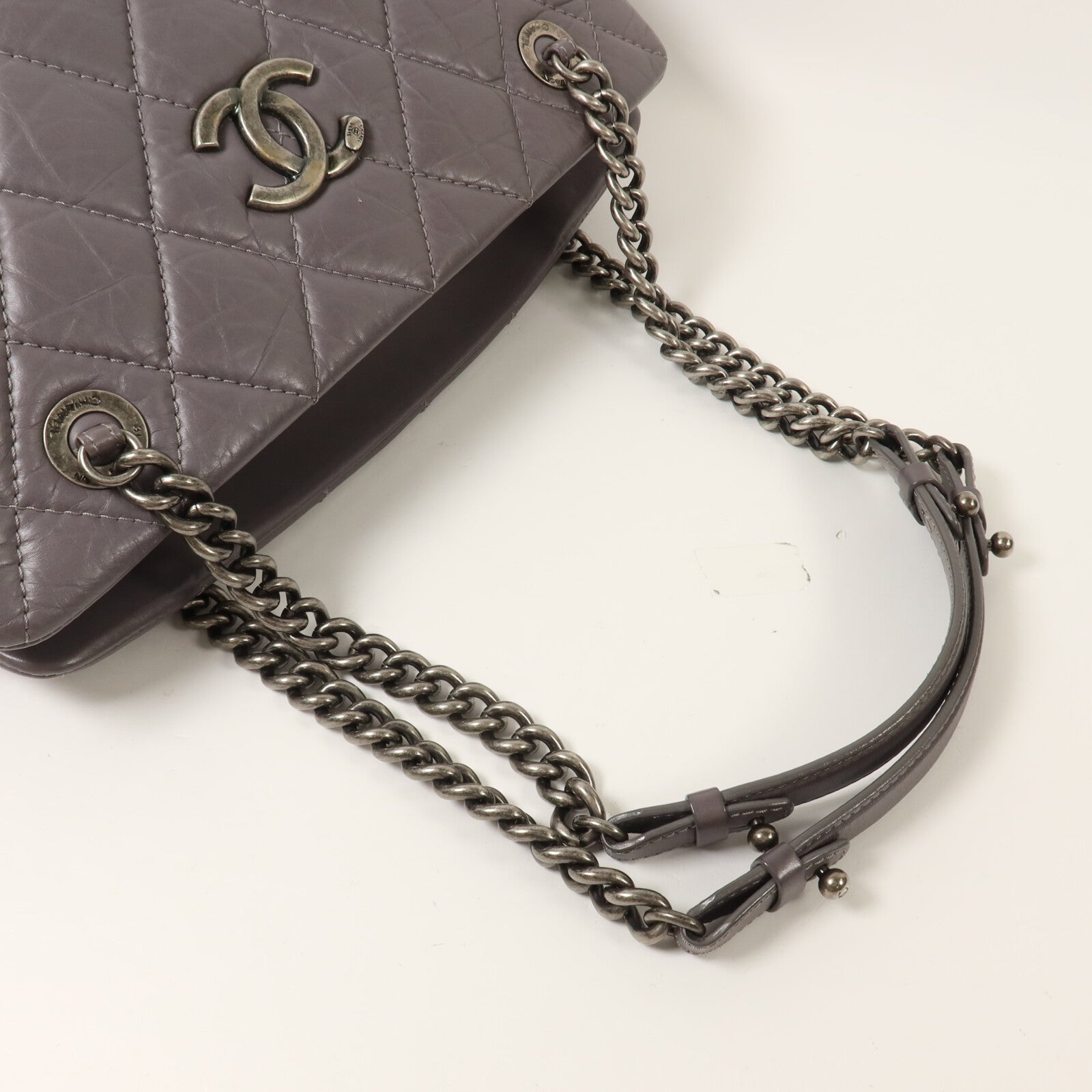CHANEL 牛皮皮革Chain Shoulder鏈帶肩背袋