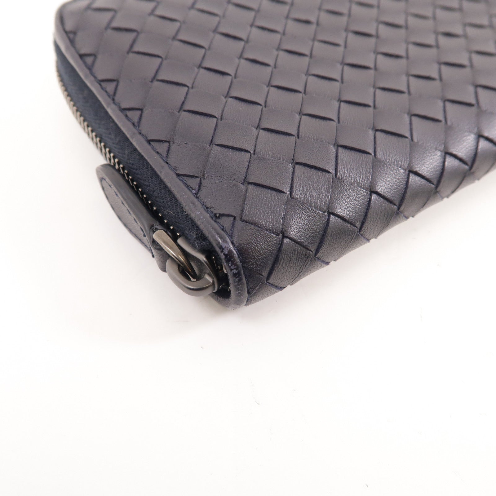 BOTTEGA VENETA 織紋皮革Zipped Long Wallet長錢包黑色
