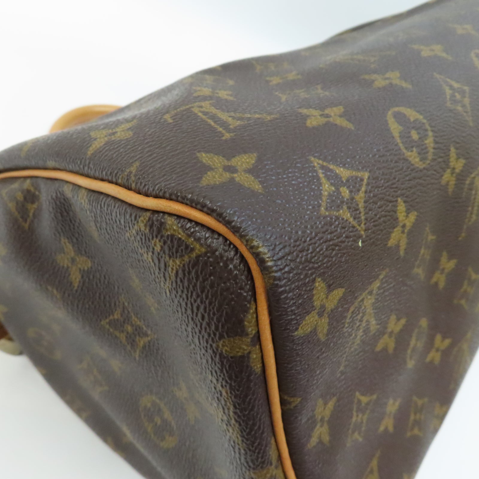 LOUIS VUITTON Monogram Speedy 30金扣手挽袋啡色