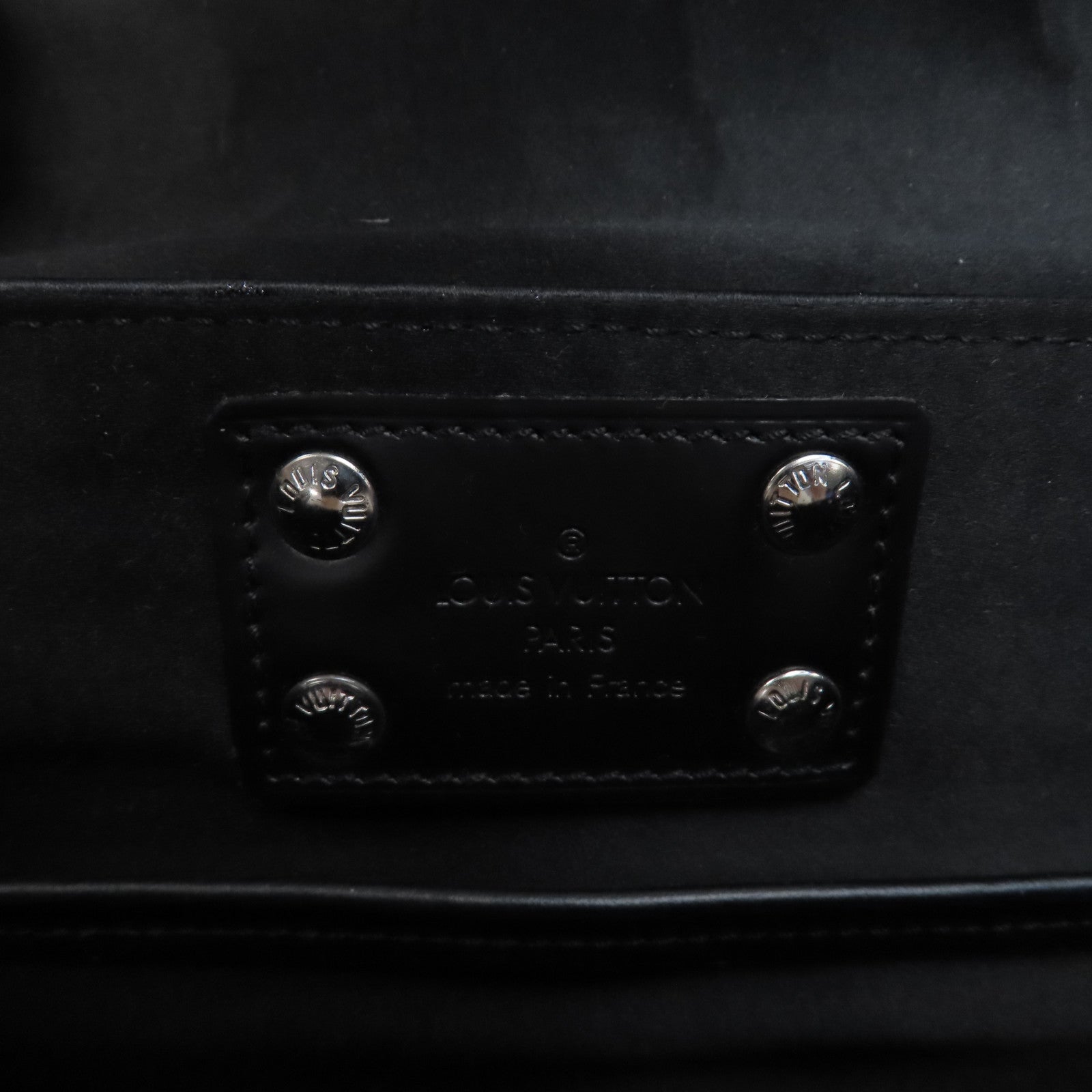 LOUIS VUITTON Monogram Satin Comte De Fe Musette銀扣肩背袋黑色