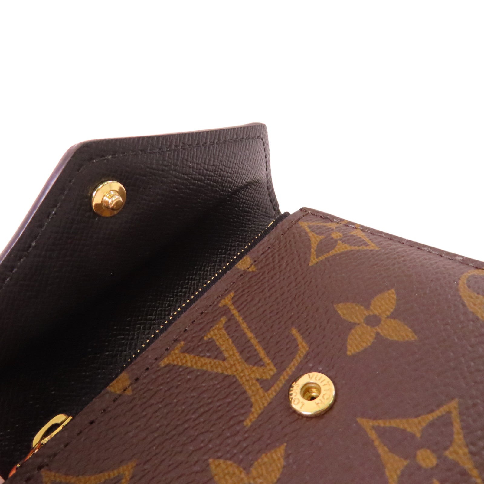 LOUIS VUITTON Monogram Zoe Mini Wallet金扣迷你錢包啡色