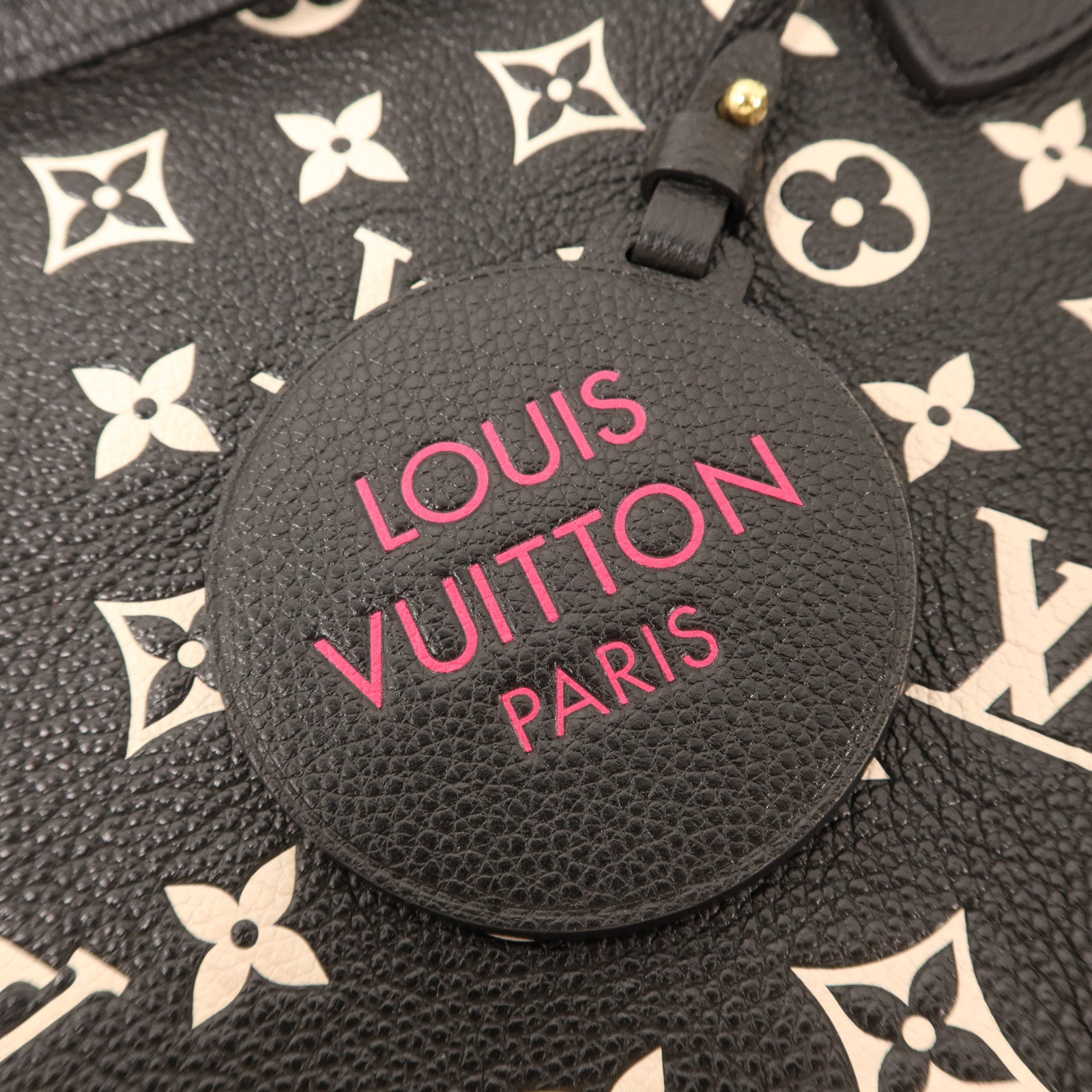 LOUIS VUITTON Monogram Empreinte Neverfull MM金扣手挽袋