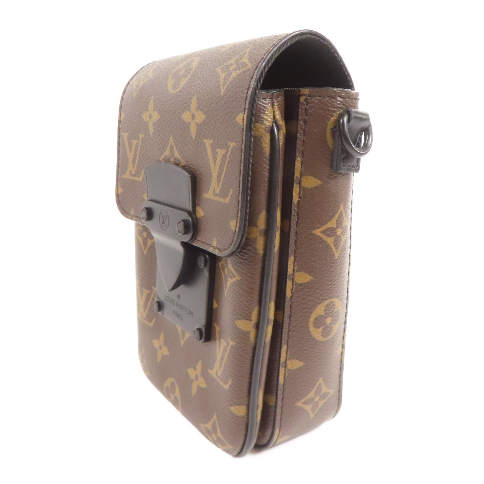 LOUIS VUITTON Monogram Macassar S-Lock Vertical Wearable肩背袋