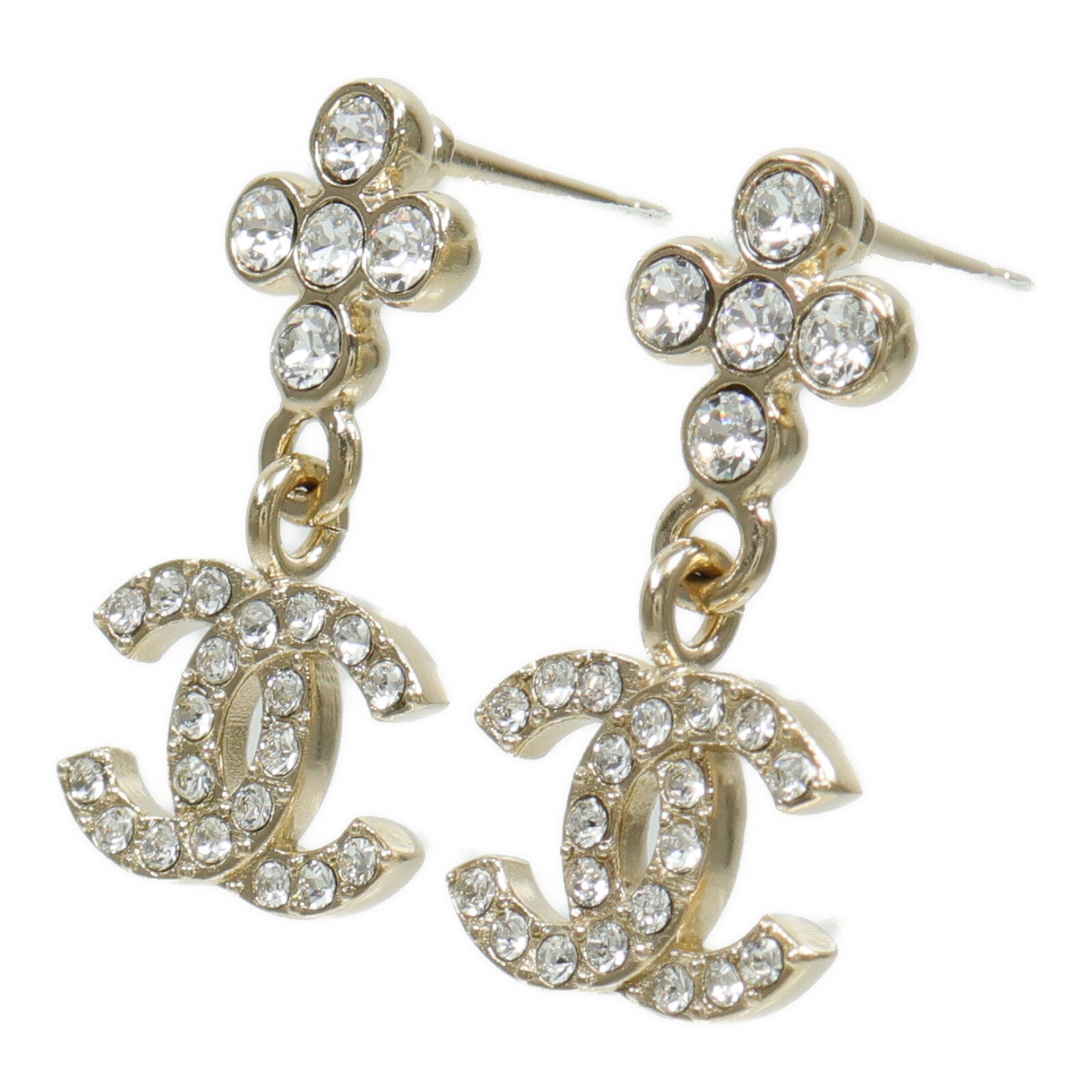 CHANEL 金屬/水鑽Earrings耳環