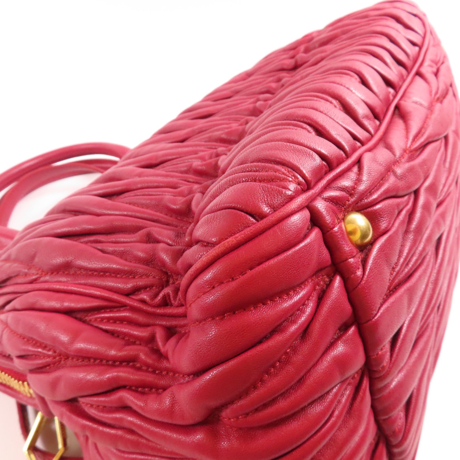 Miu Miu 皮革2 Way Shoulder金扣手挽肩背兩用袋