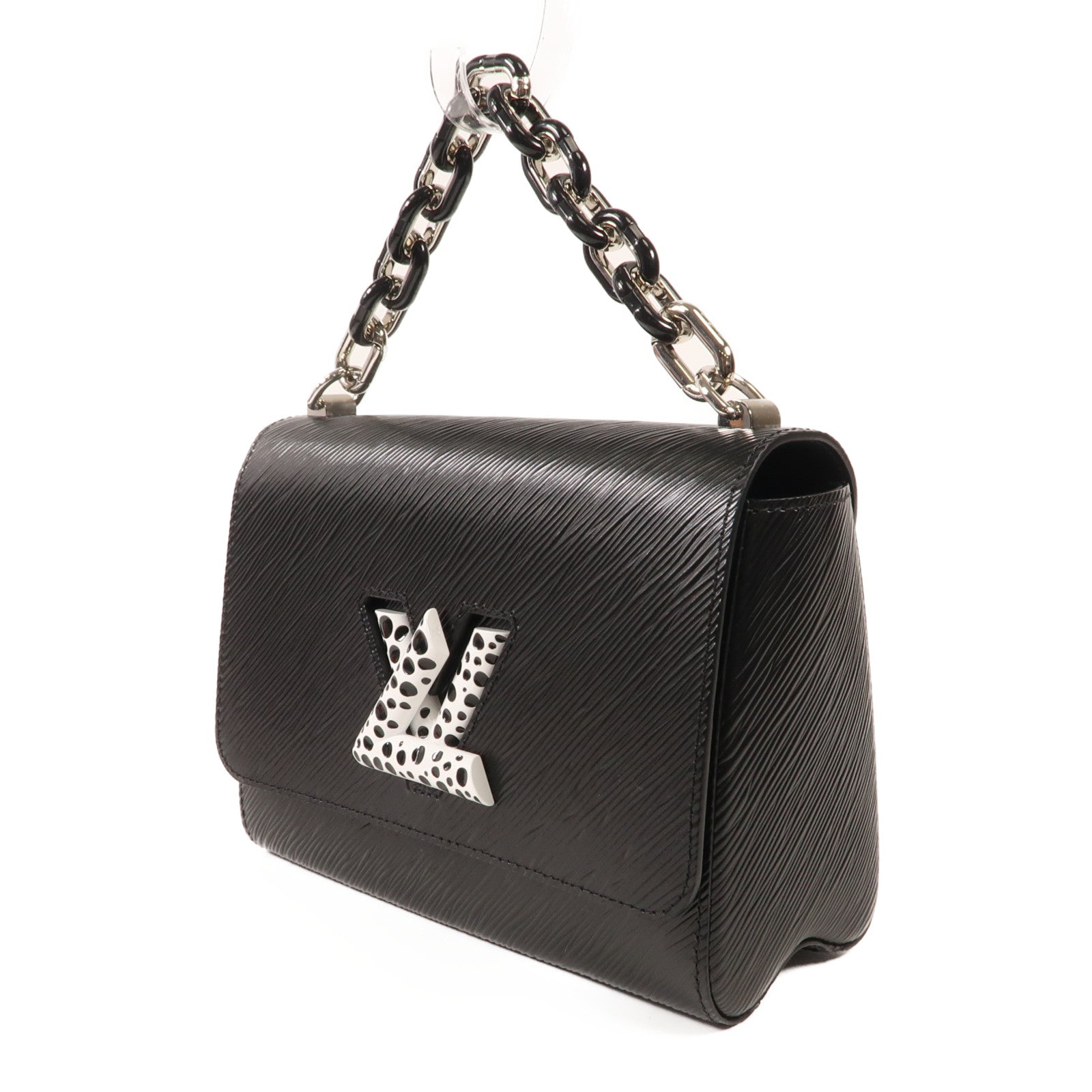 LOUIS VUITTON Epi LV x YK Twist MM銀扣手挽肩背兩用袋