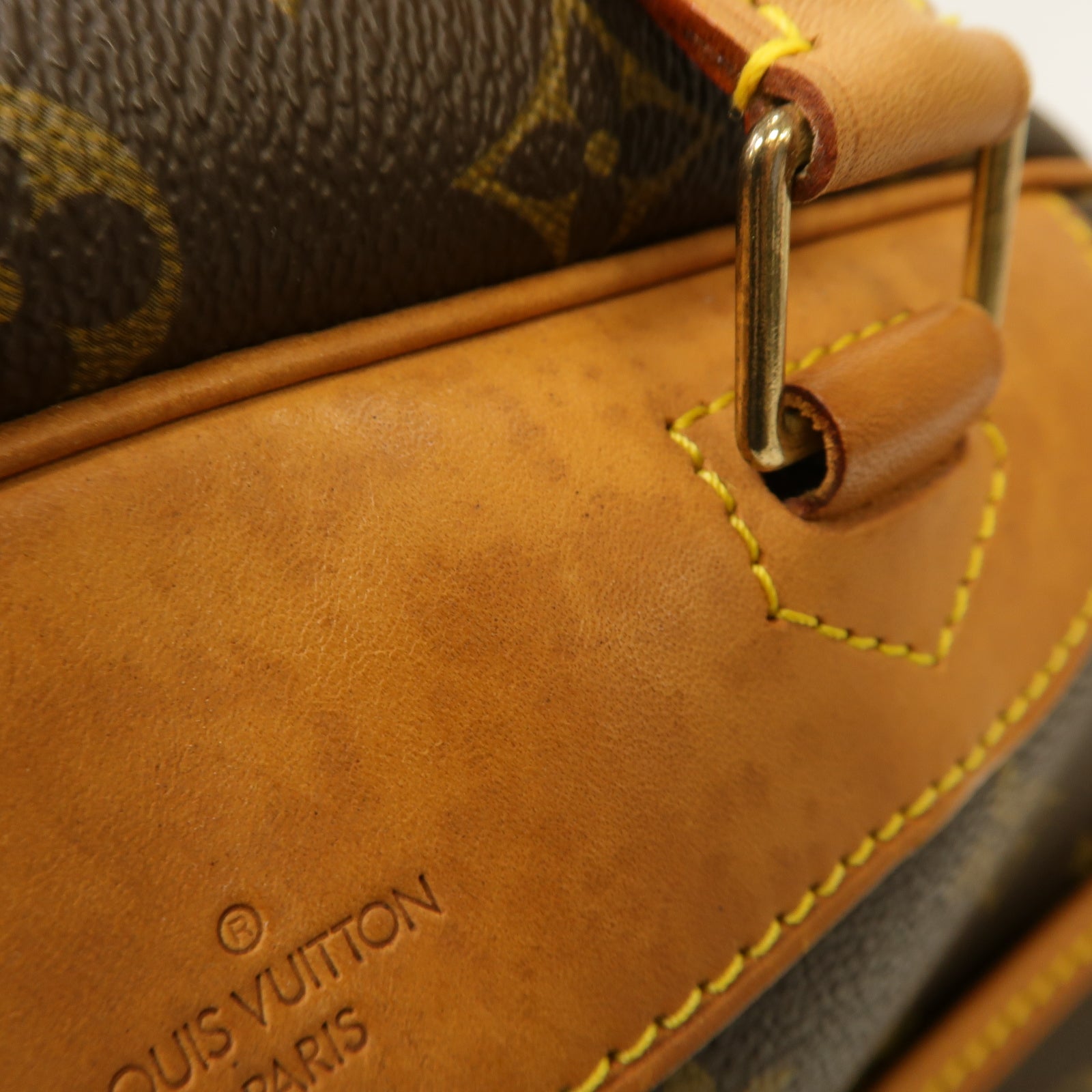 LOUIS VUITTON 【激減優惠】Monogram Deauville GM金扣手挽袋啡色