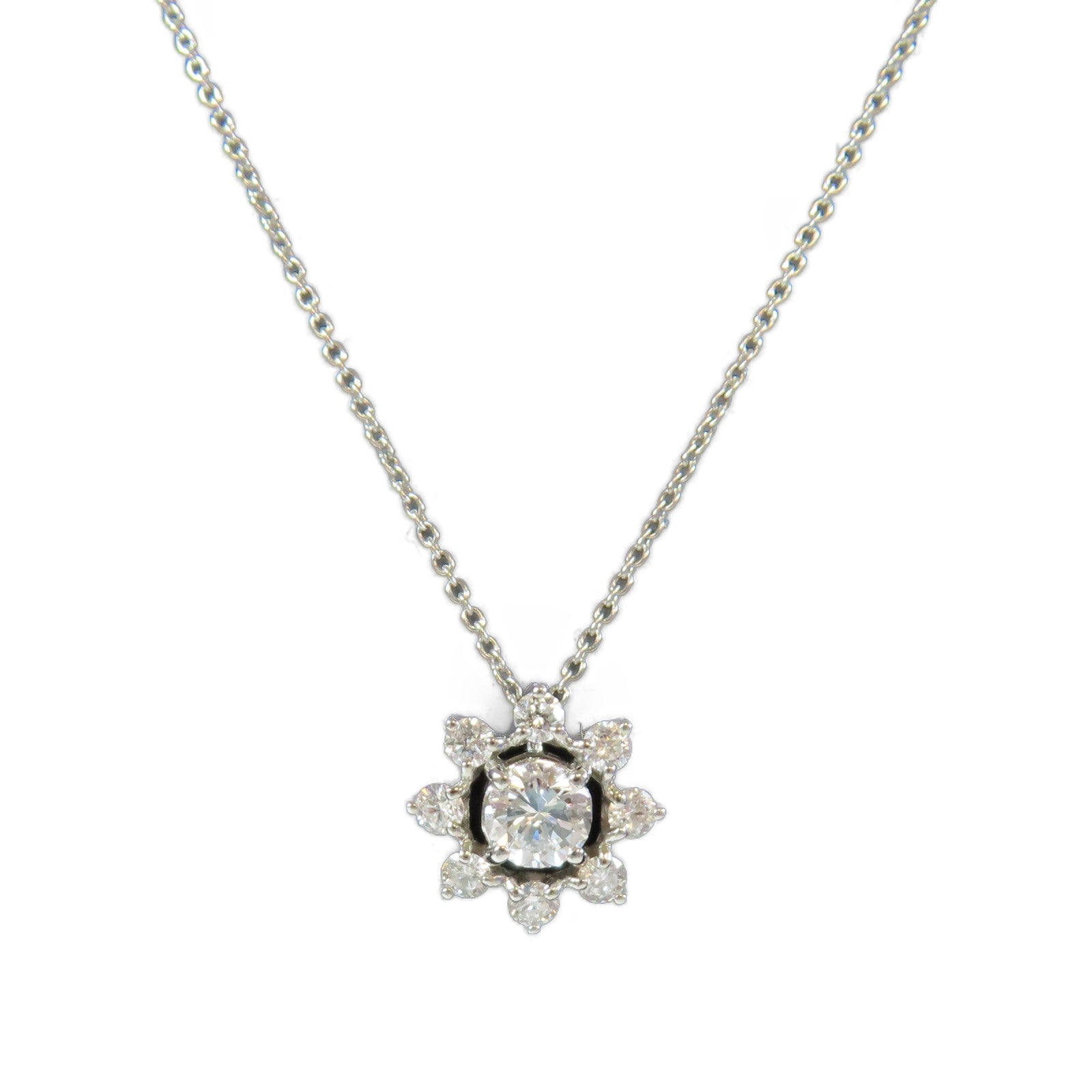 JEWELRY **【激減優惠】PT850/PT900鉑金/鑽石Diamond Necklace0.309ct/0.27ct鑽石項鍊#44cm